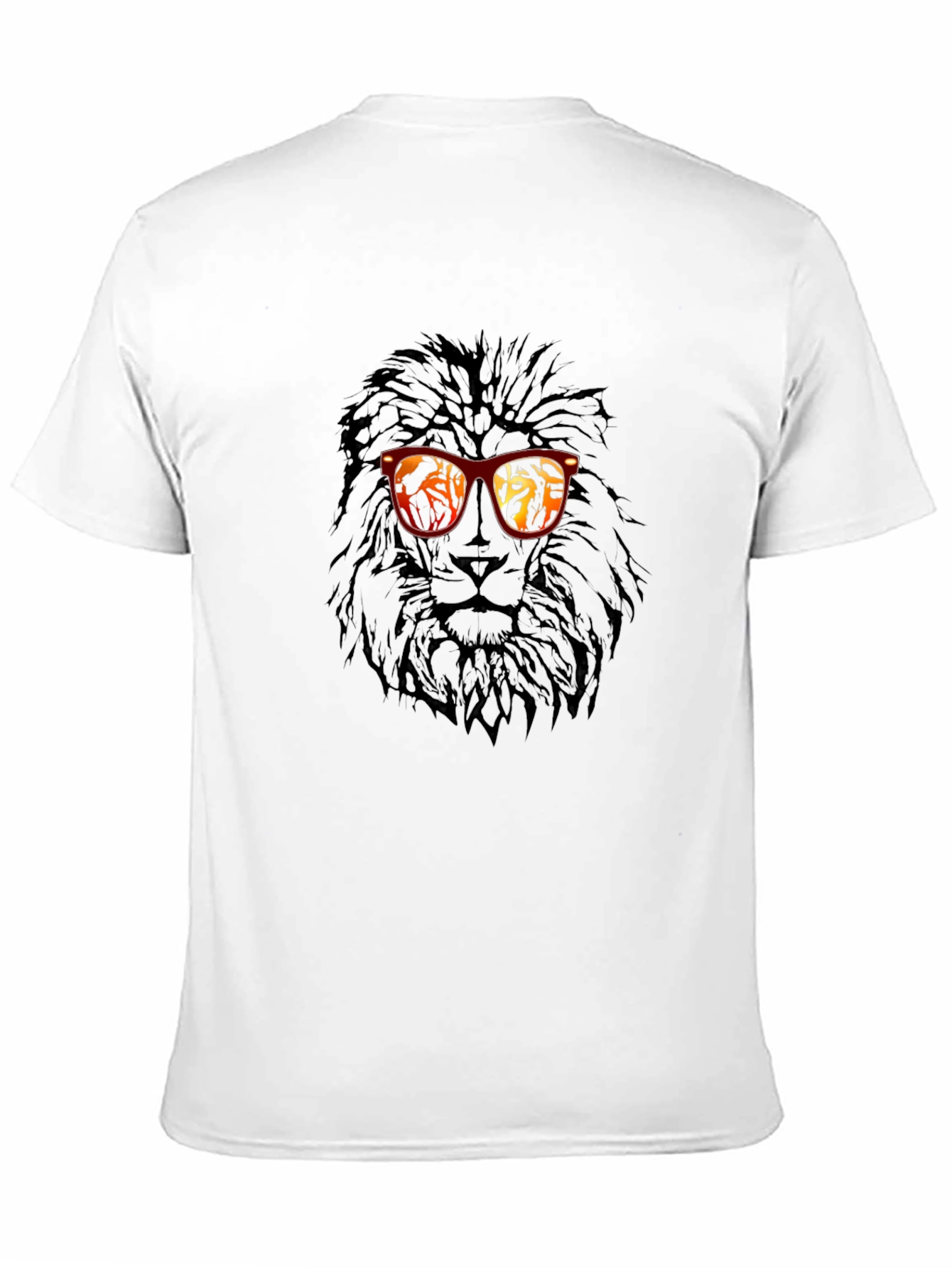 Lion Graphic T-Shirt with Sunglasses