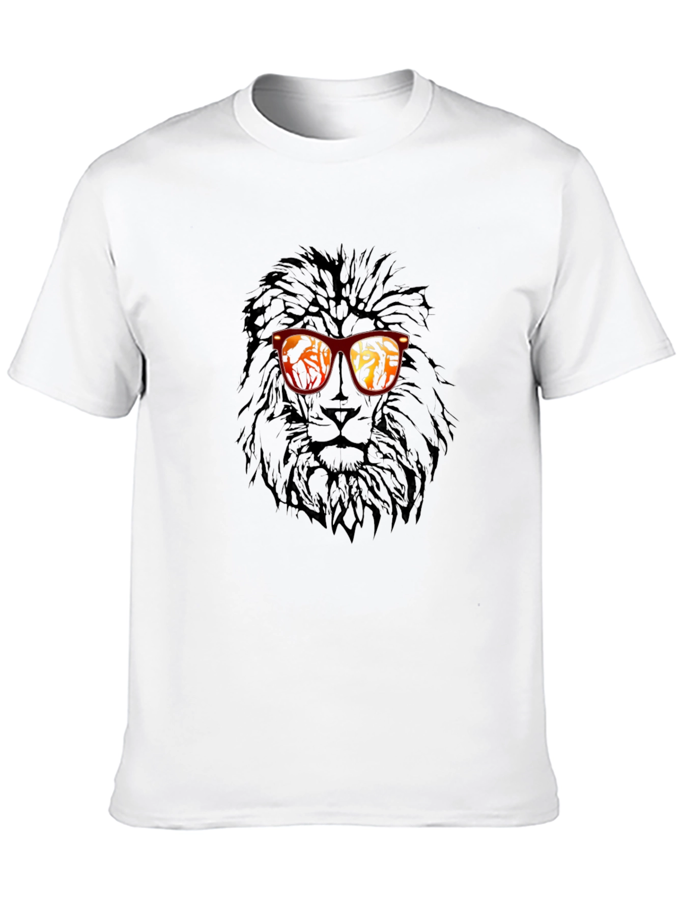 Lion Graphic T-Shirt with Sunglasses