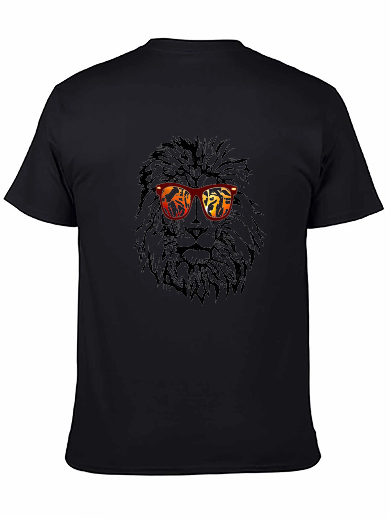 Lion Graphic T-Shirt with Sunglasses