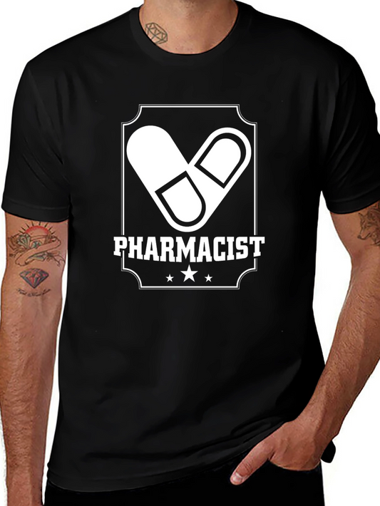 Pharmacist Pill Graphic Tee - Black