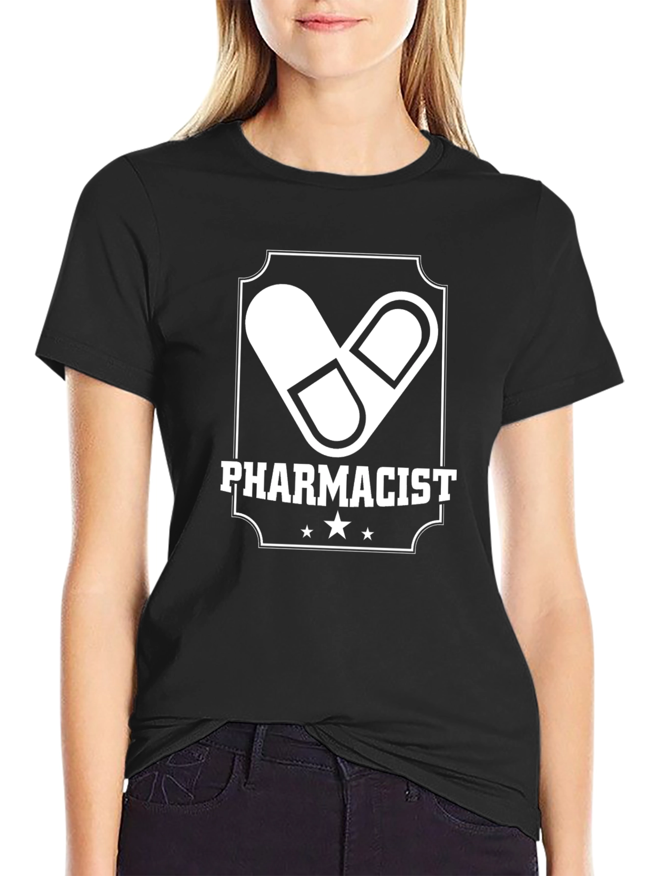 Pharmacist Pill Graphic Tee - Black