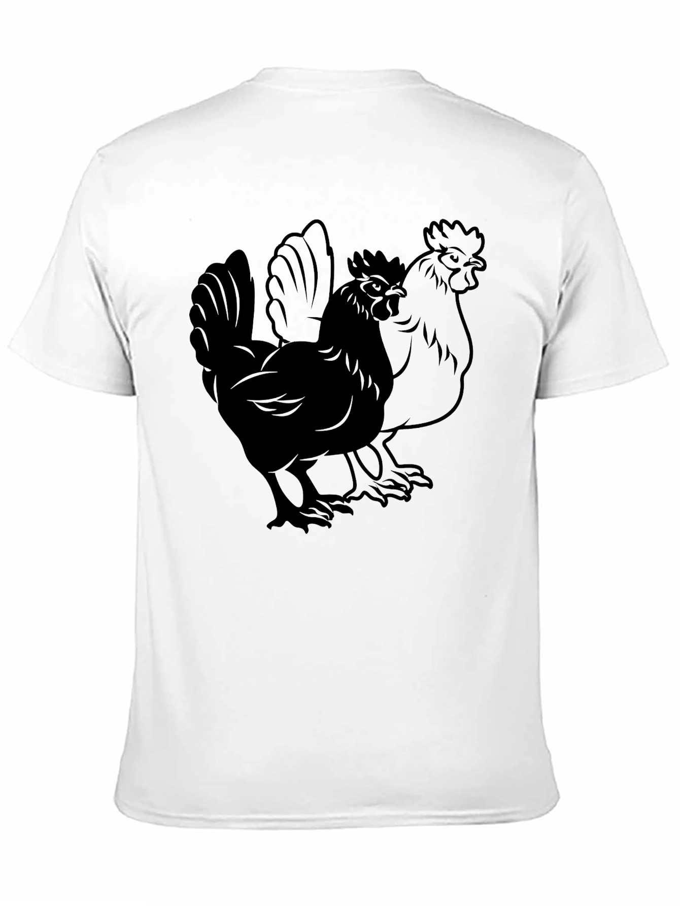 Rooster Graphic T-Shirt - Black Cotton Tee