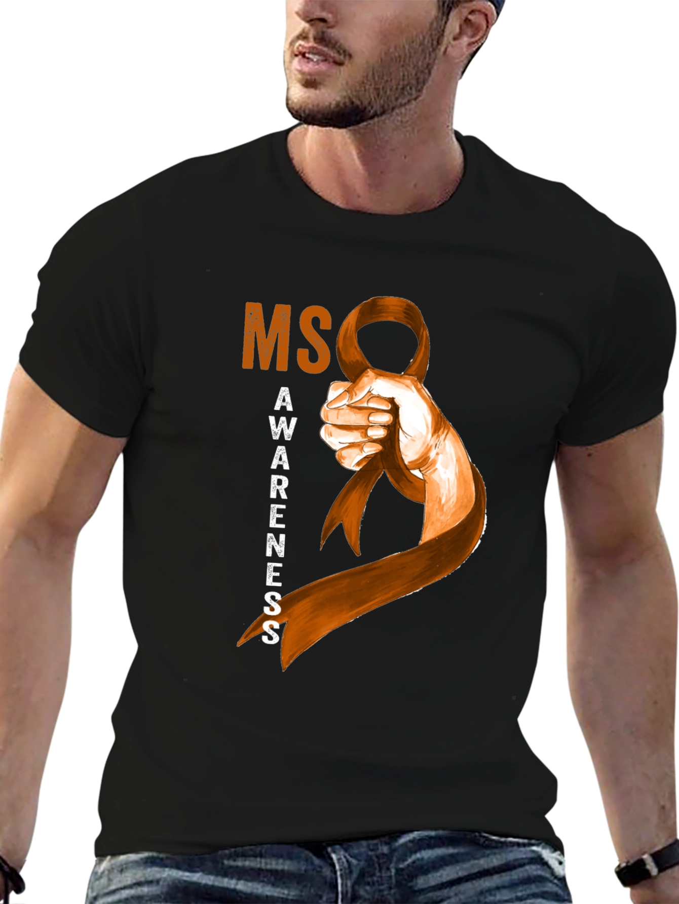 MS Awareness Ribbon Graphic Tee