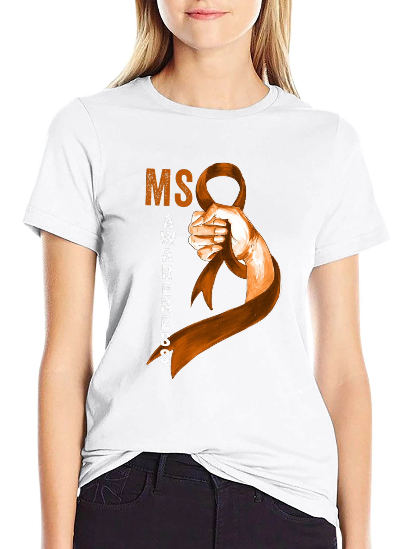 MS Awareness Ribbon Graphic Tee