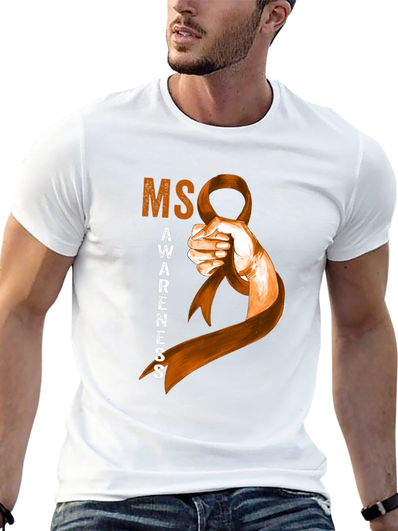 MS Awareness Ribbon Graphic Tee