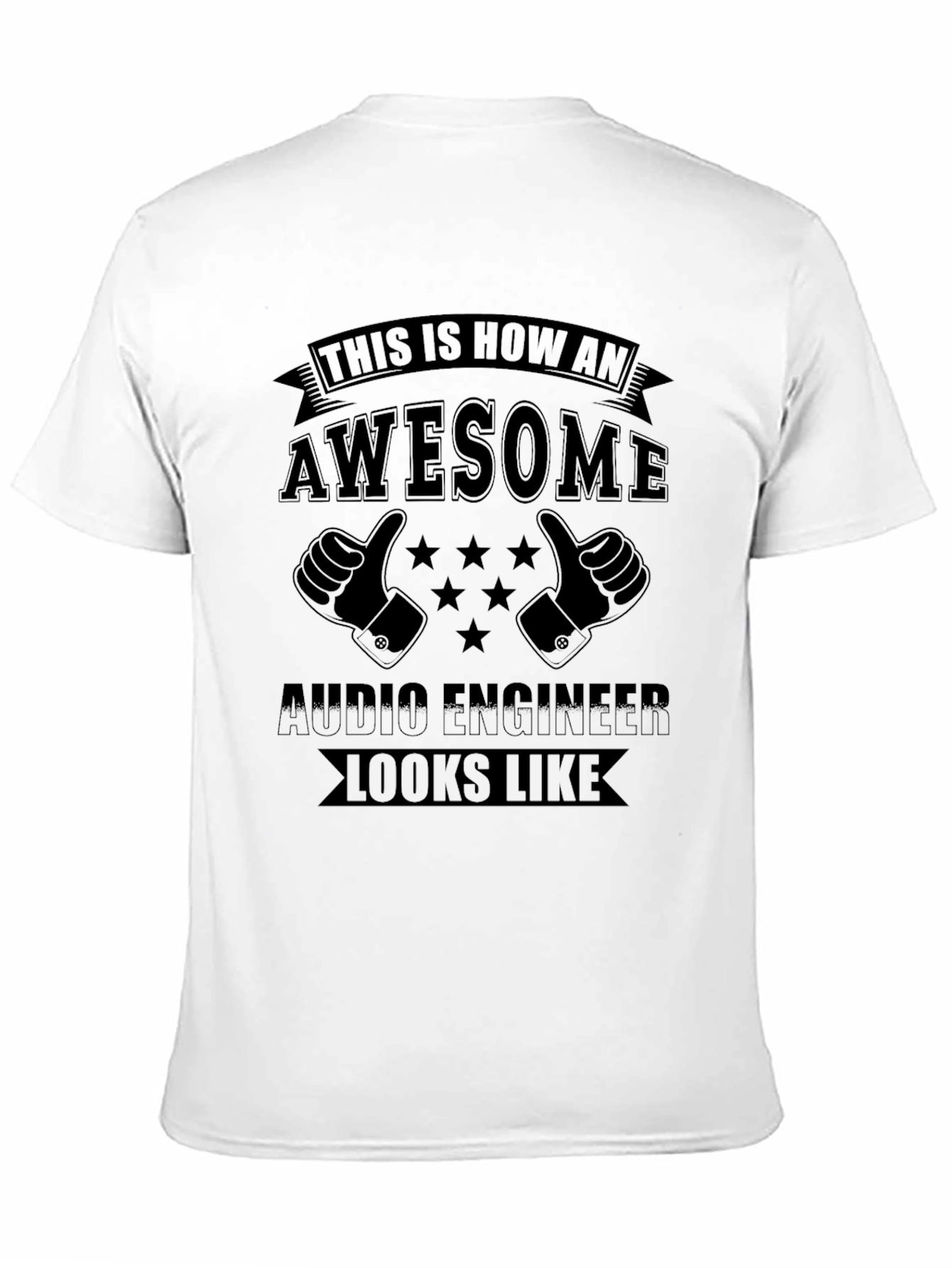 Awesome Audio Engineer Black Graphic T-Shirt