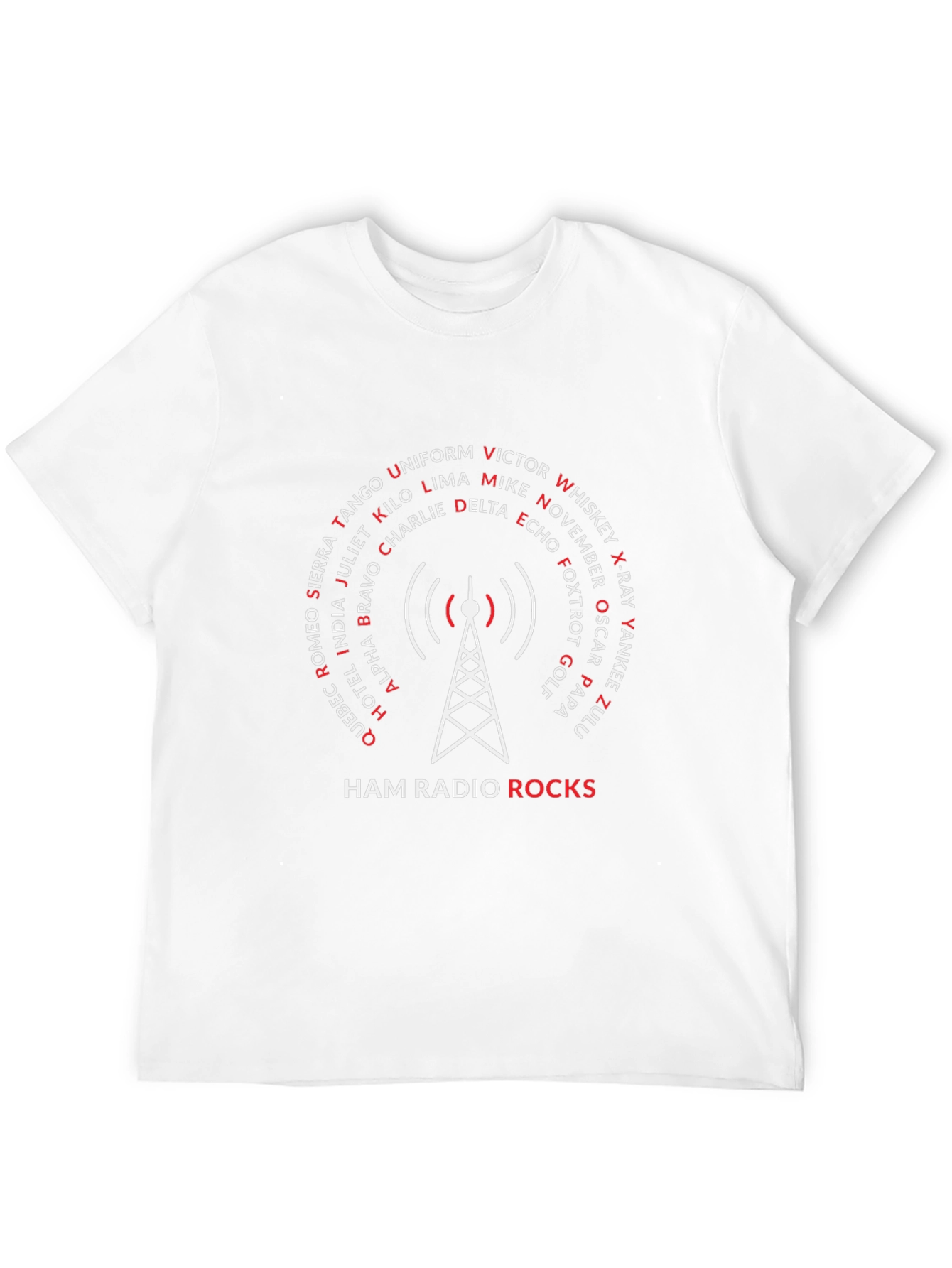 Ham Radio Rocks T-Shirt - Phonetic Alphabet Design