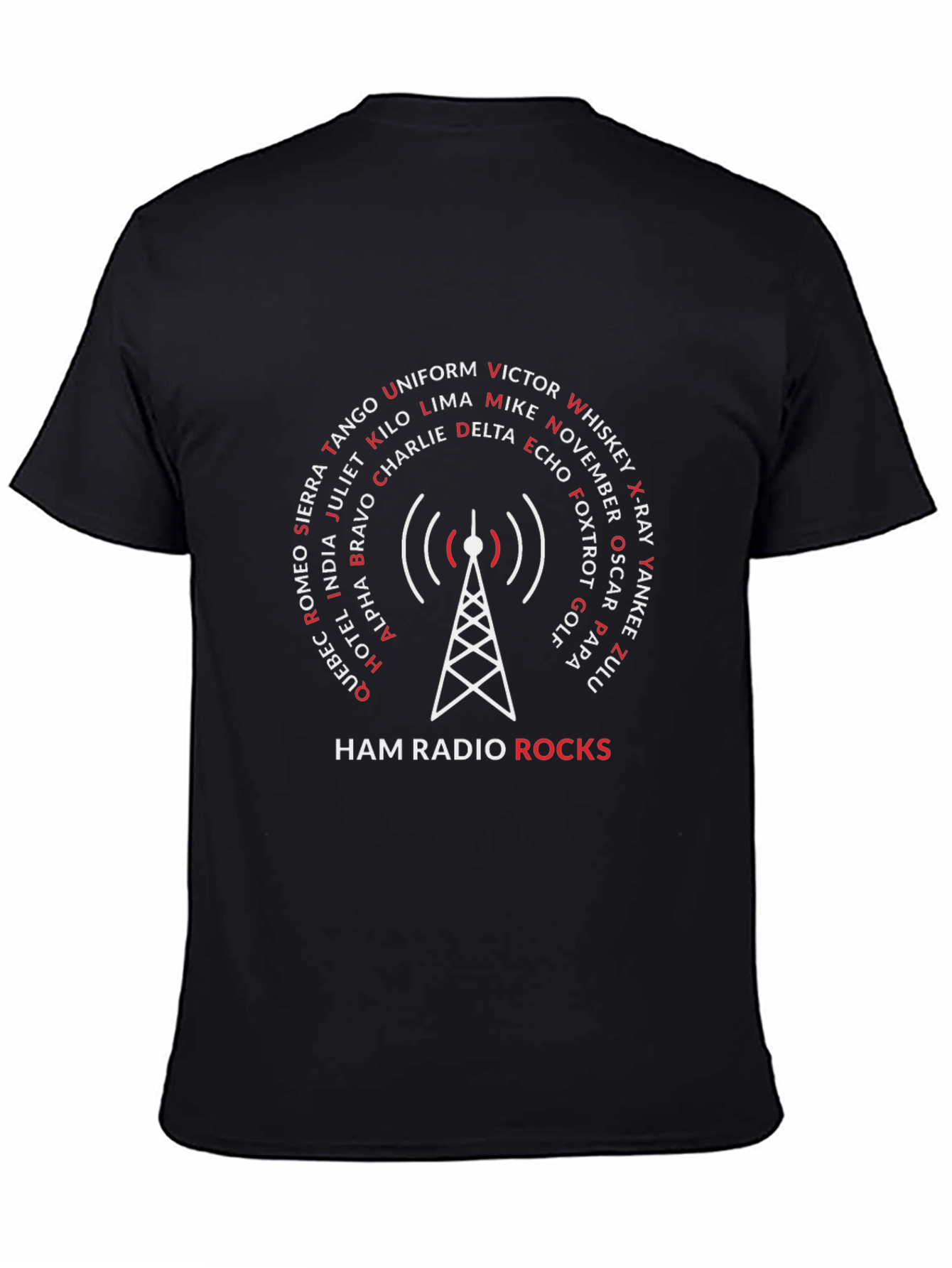 Ham Radio Rocks T-Shirt - Phonetic Alphabet Design