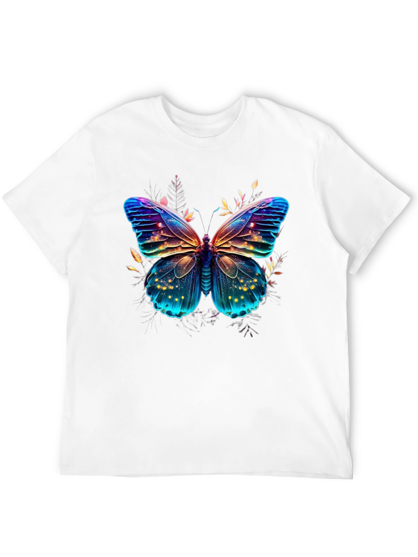 Butterfly Graphic Print Mens T-Shirt