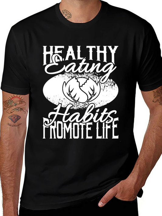 Healthy Eating Black Graphic Tee