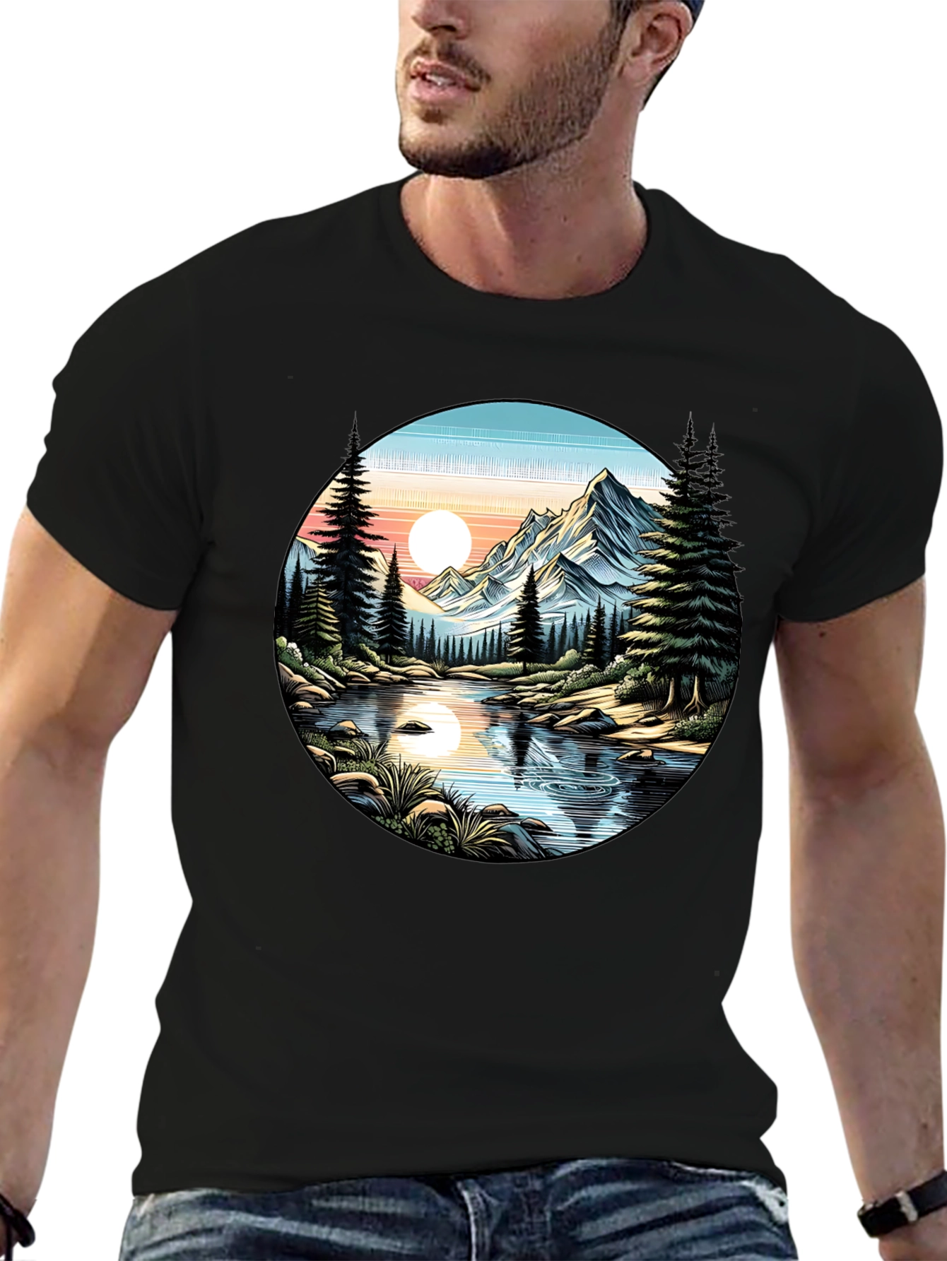 Mountain River Graphic Tee
