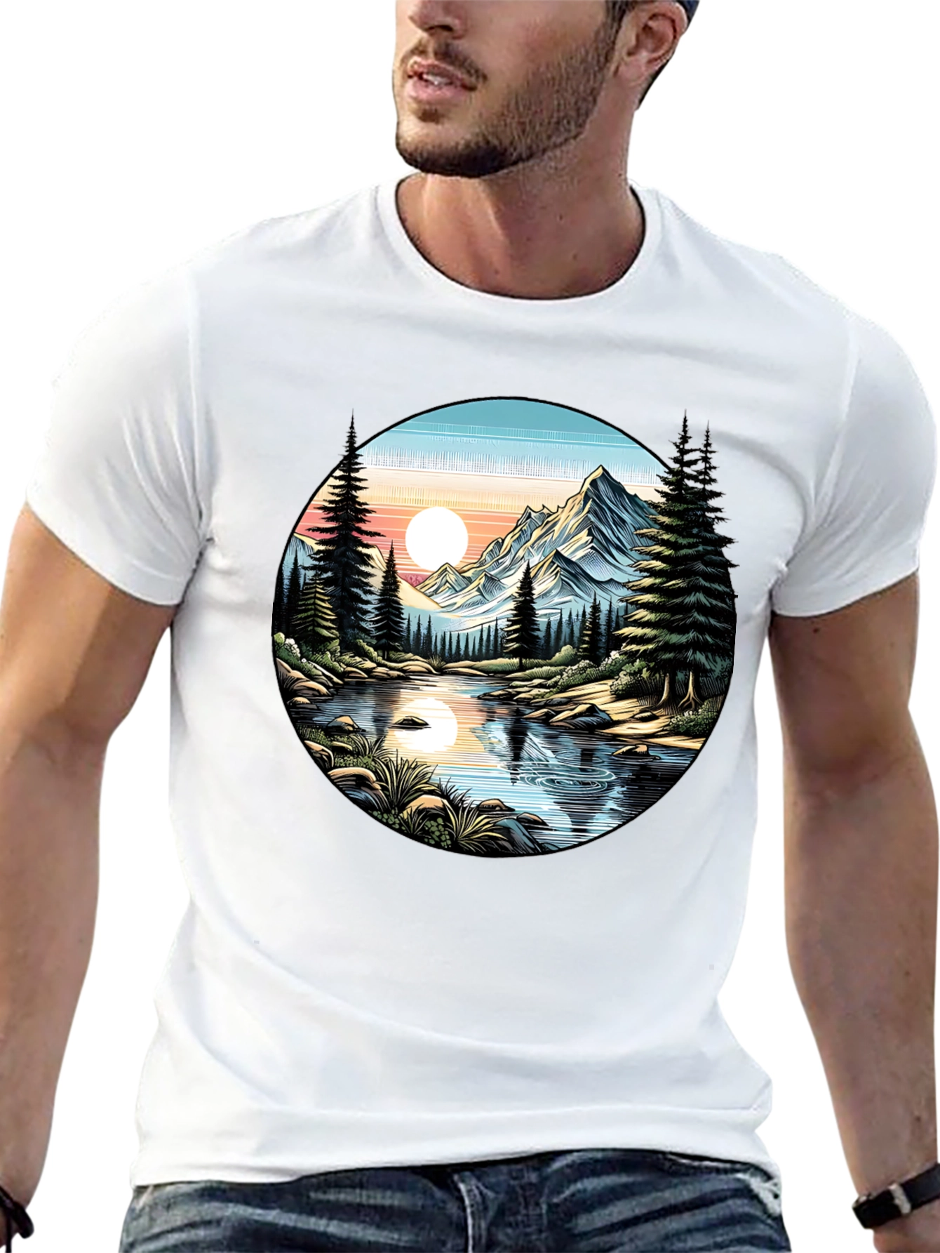 Mountain River Graphic Tee