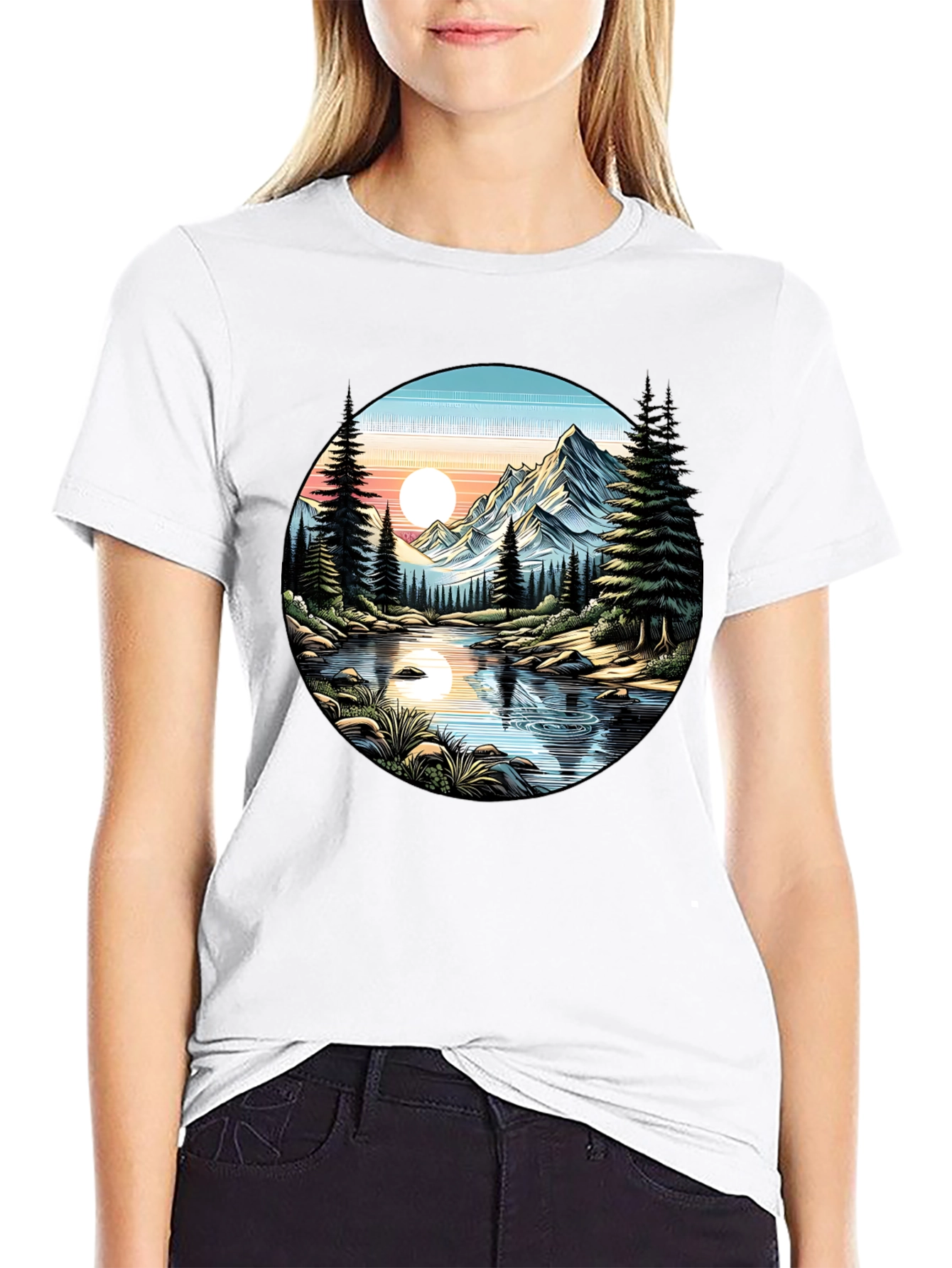 Mountain River Graphic Tee
