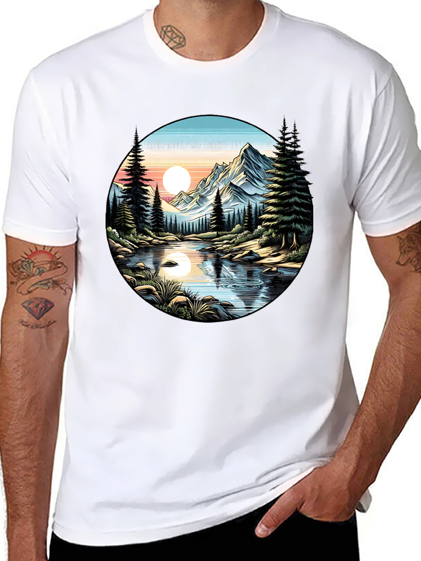 Mountain River Graphic Tee
