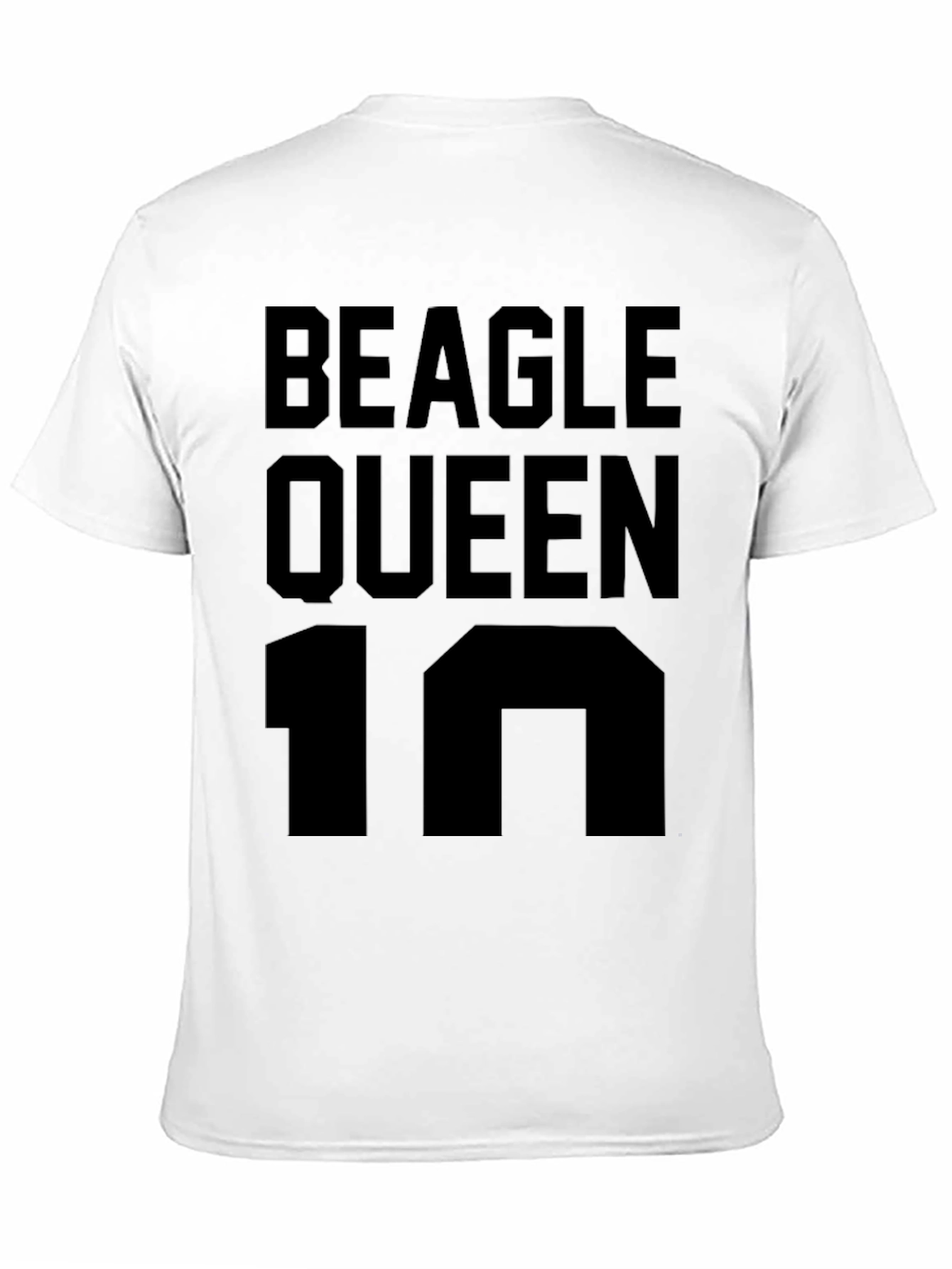Beagle Queen T-Shirt - Black Graphic Tee