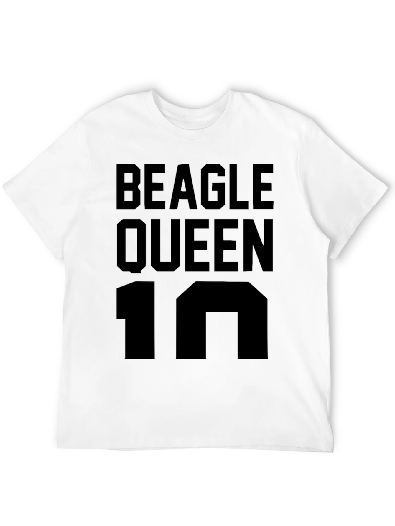 Beagle Queen T-Shirt - Black Graphic Tee