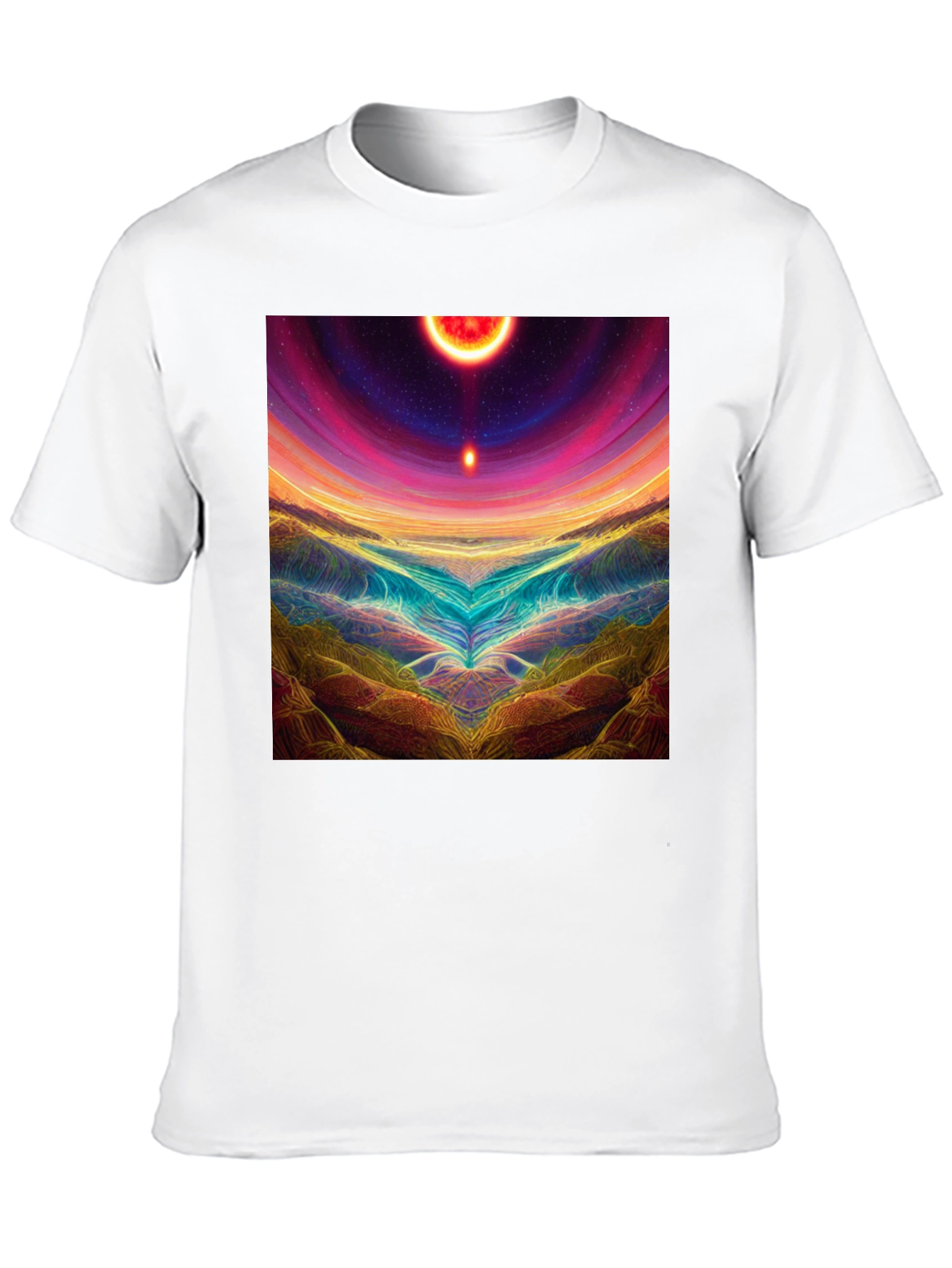Cosmic Landscape Graphic Tee - Mens Black T-Shirt