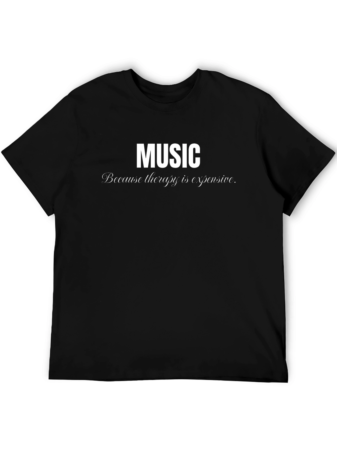 Music Therapy Black T-Shirt