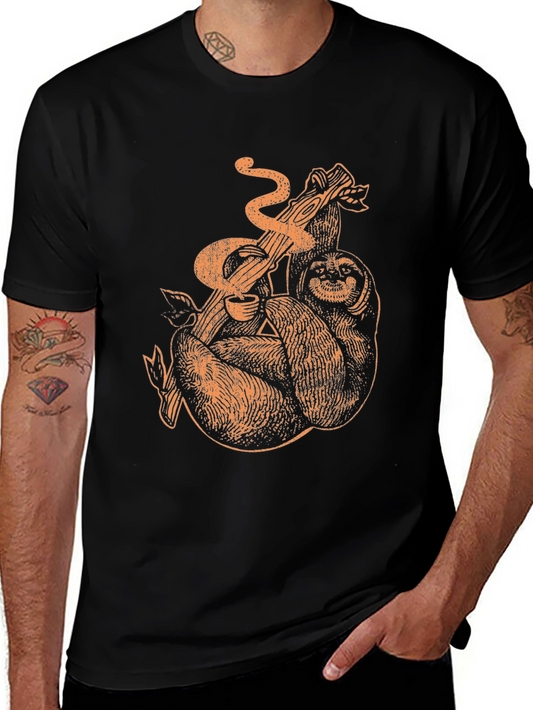 Sloth & Snake Graphic Tee - Black