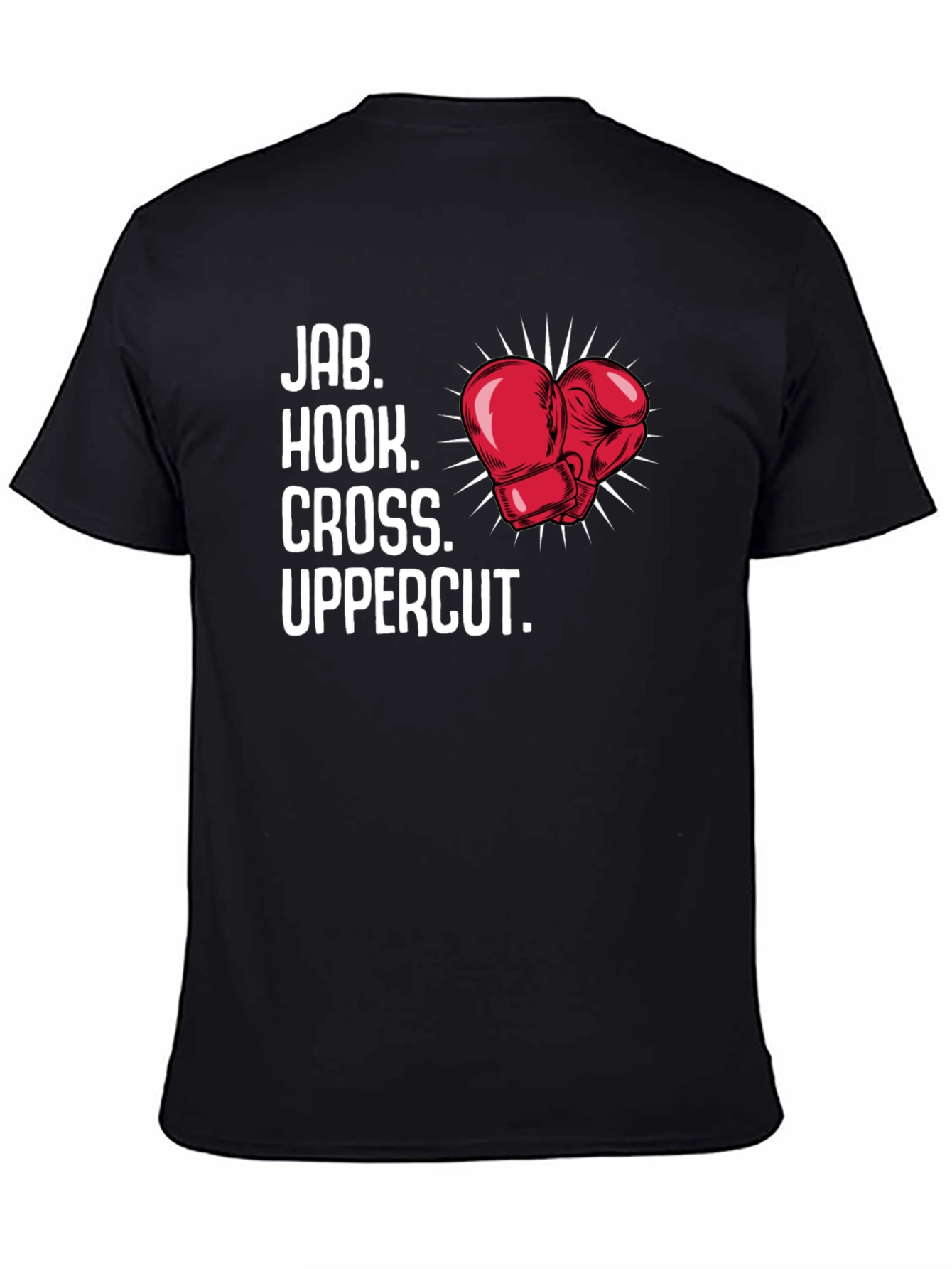 Boxing Moves Graphic Tee - Jab Hook Cross Uppercut