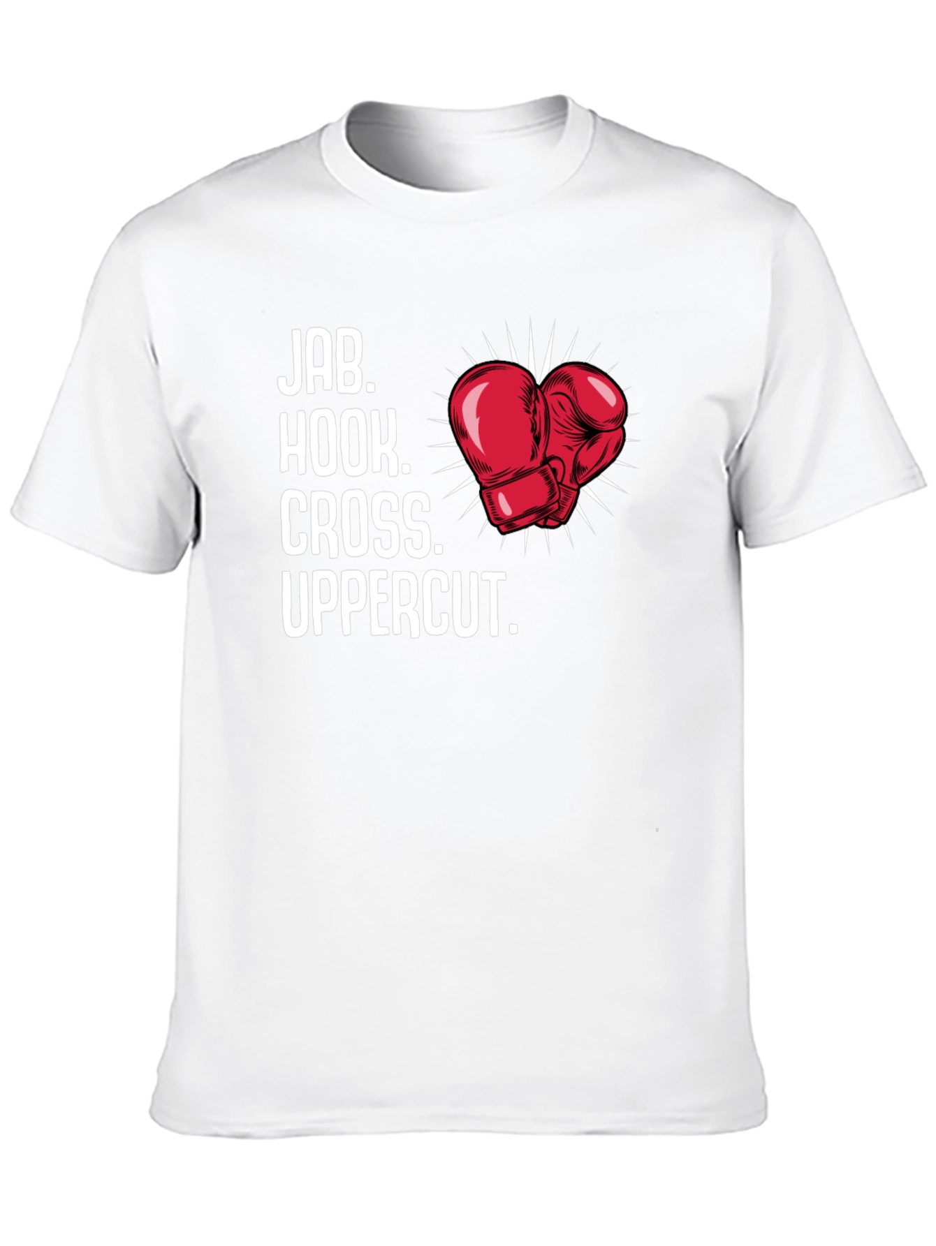 Boxing Moves Graphic Tee - Jab Hook Cross Uppercut