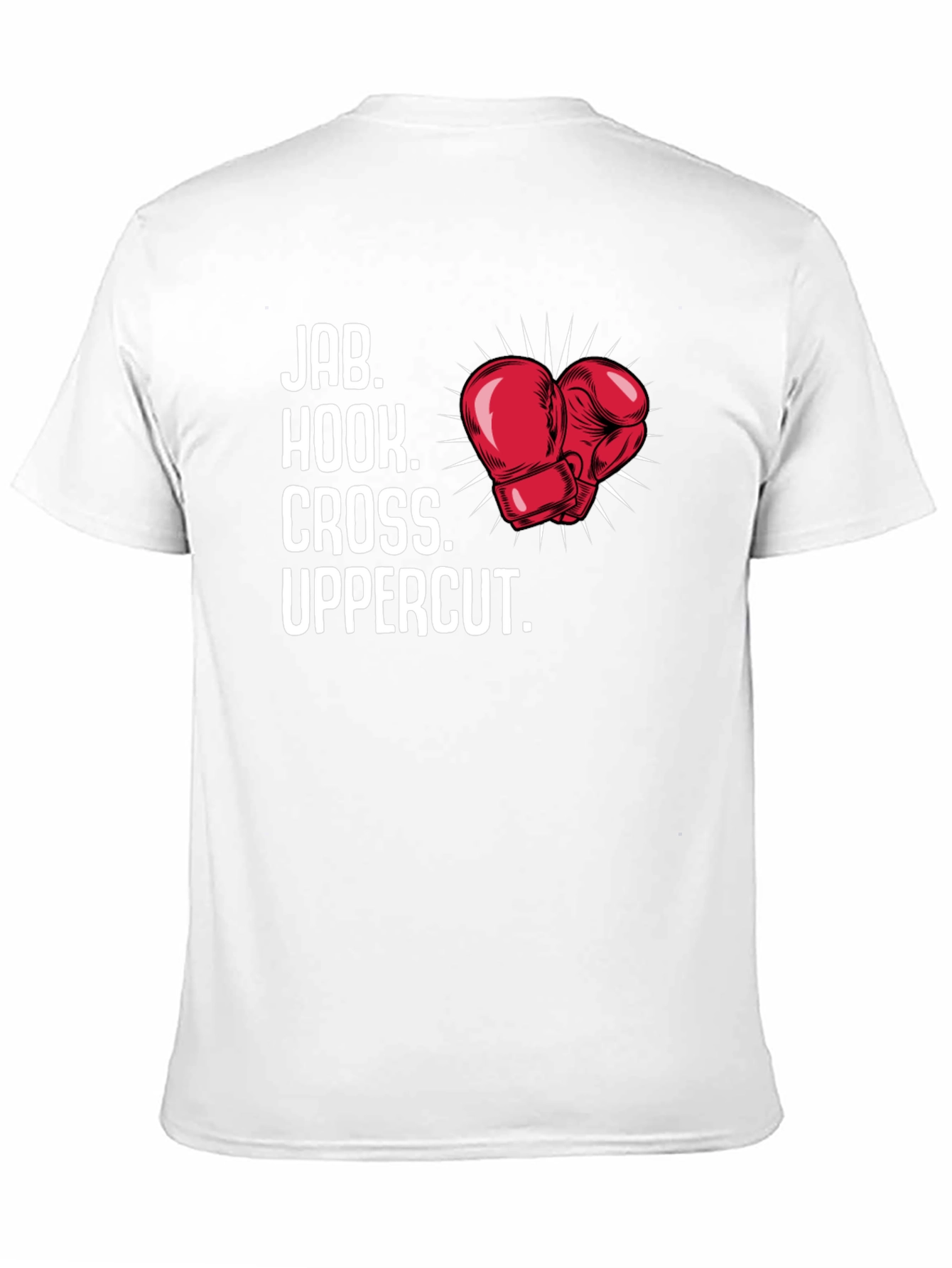 Boxing Moves Graphic Tee - Jab Hook Cross Uppercut