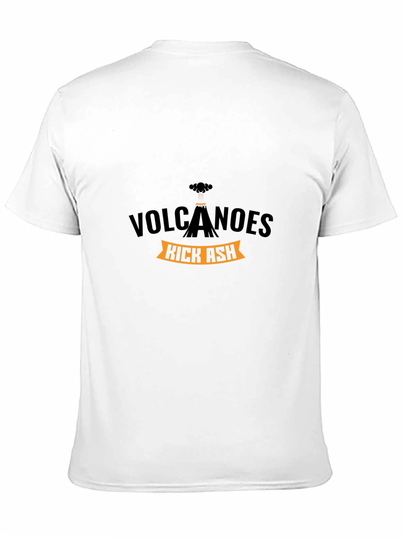 Volcanoes Kick Ash Black Graphic T-Shirt