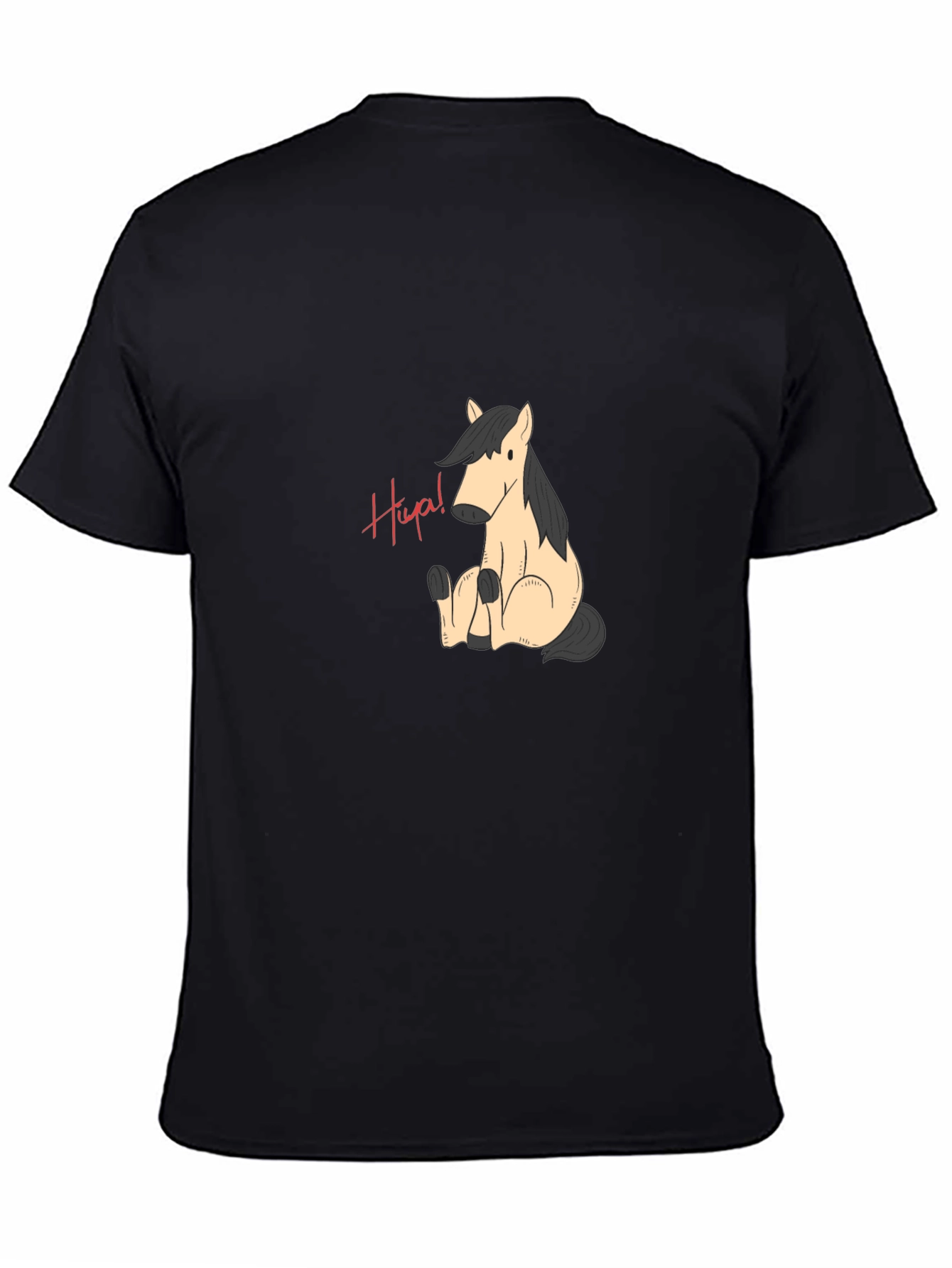 Hiya! Horse Graphic Black T-Shirt