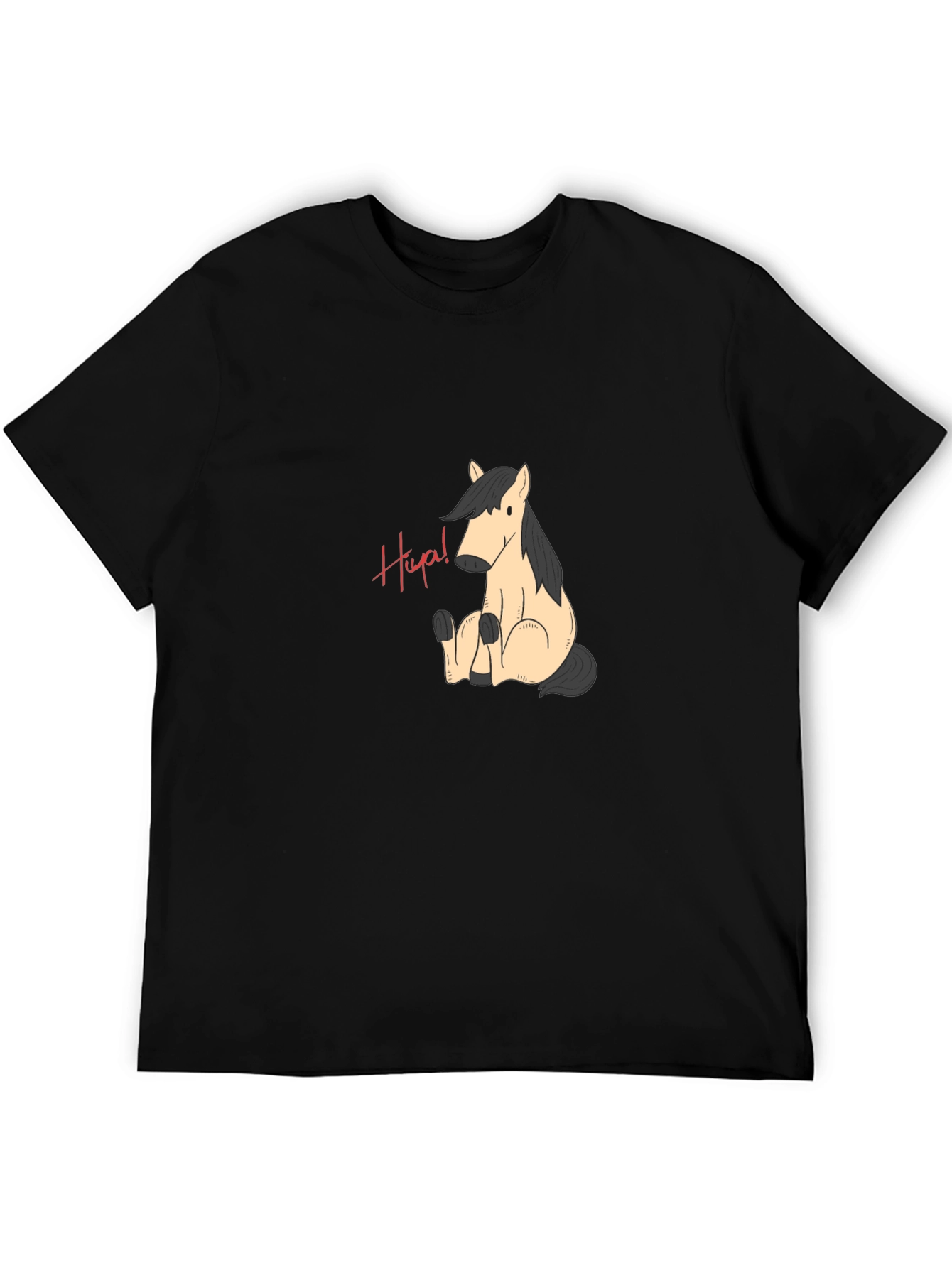 Hiya! Horse Graphic Black T-Shirt