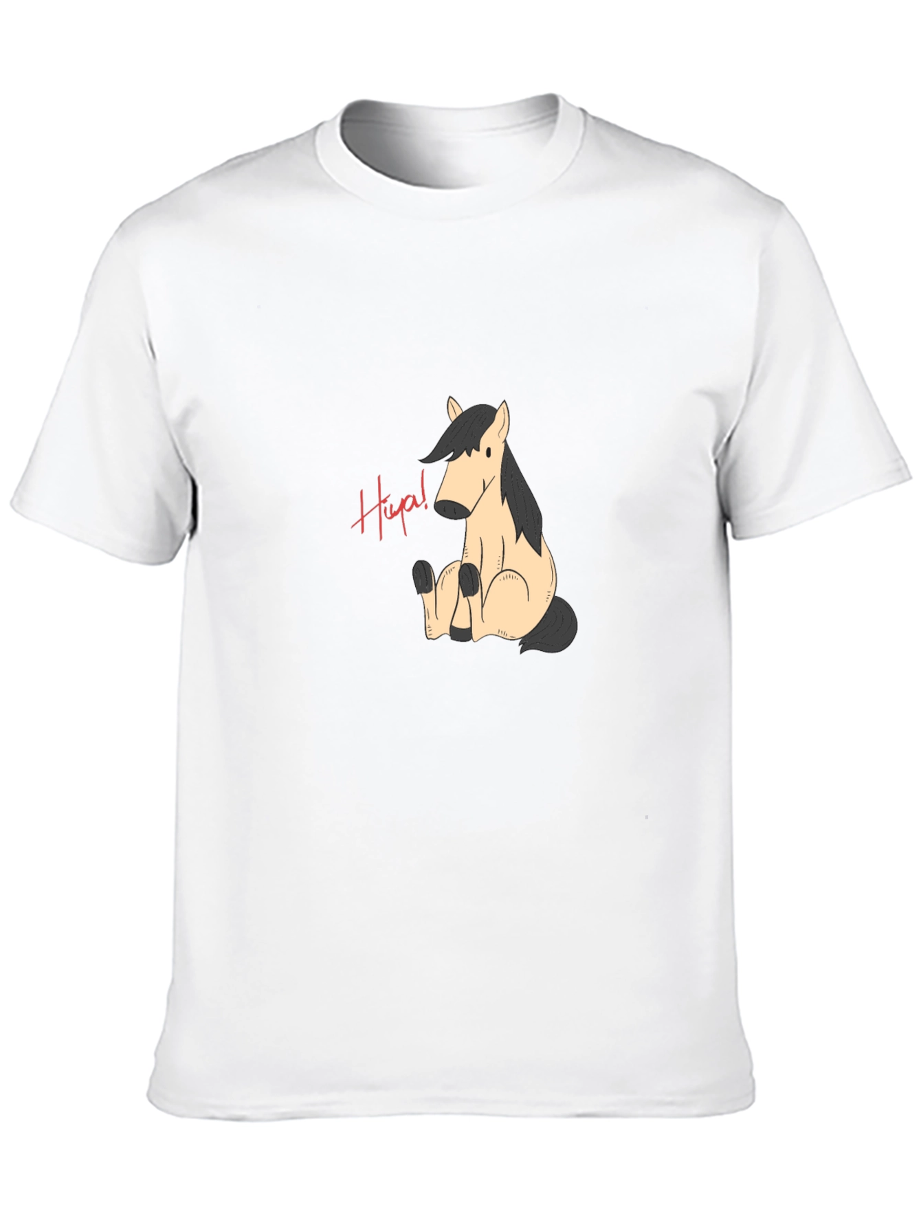 Hiya! Horse Graphic Black T-Shirt