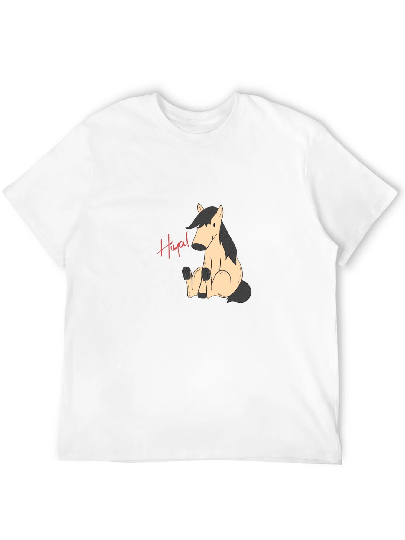 Hiya! Horse Graphic Black T-Shirt