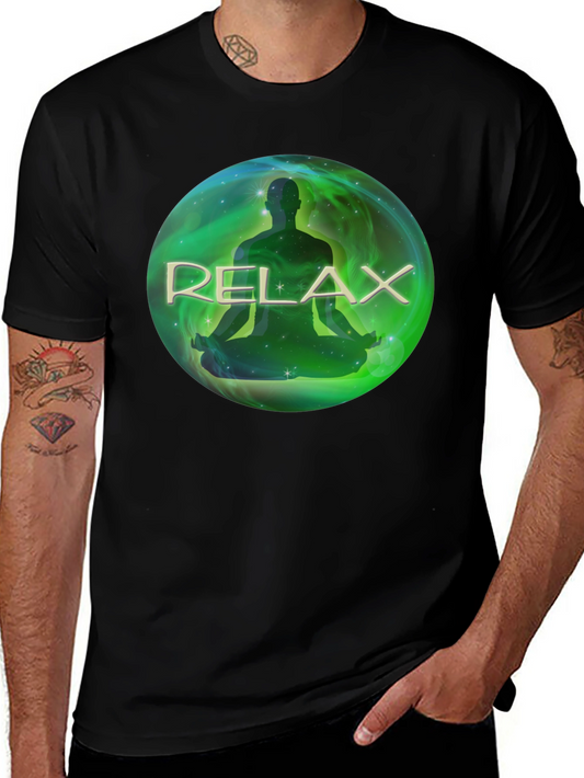 Relax Meditation T-Shirt - Black Soft Fabric