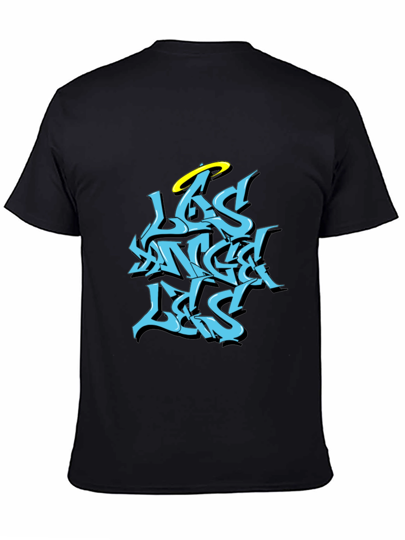 Los Angeles Angel T-Shirt - Black Graphic Tee