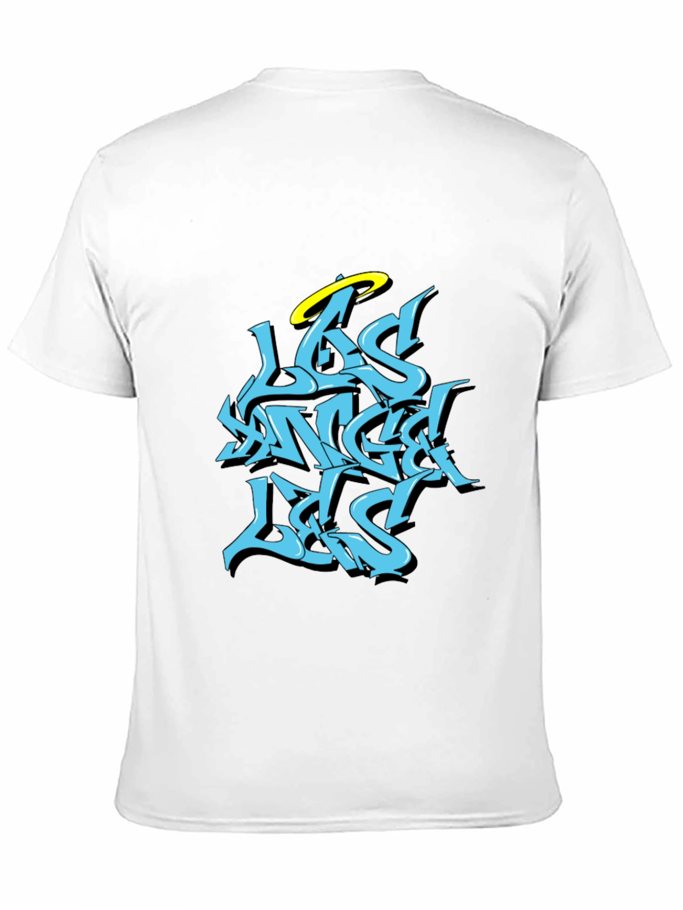 Los Angeles Angel T-Shirt - Black Graphic Tee