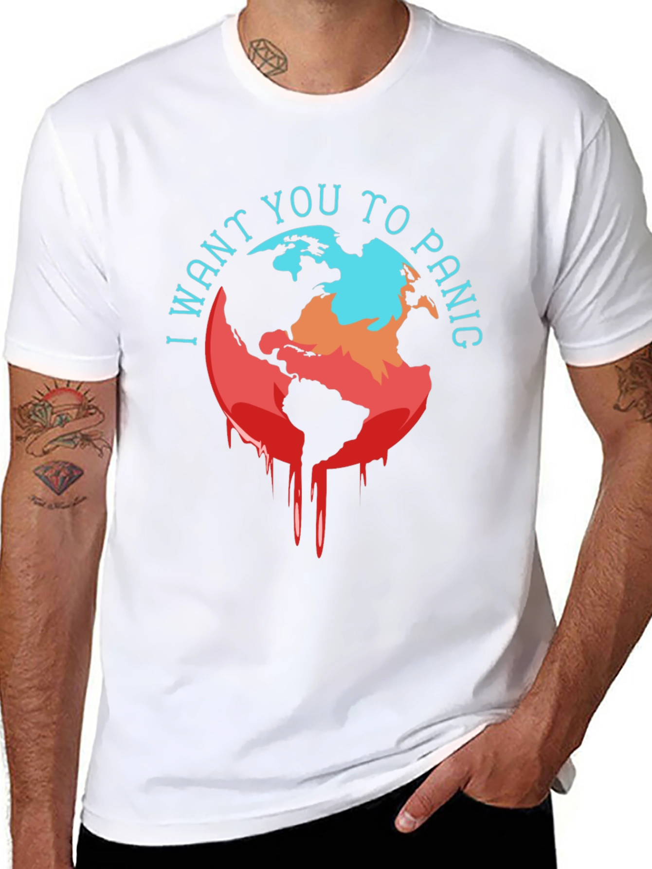Distressed Earth Graphic Tee - Climate Panic