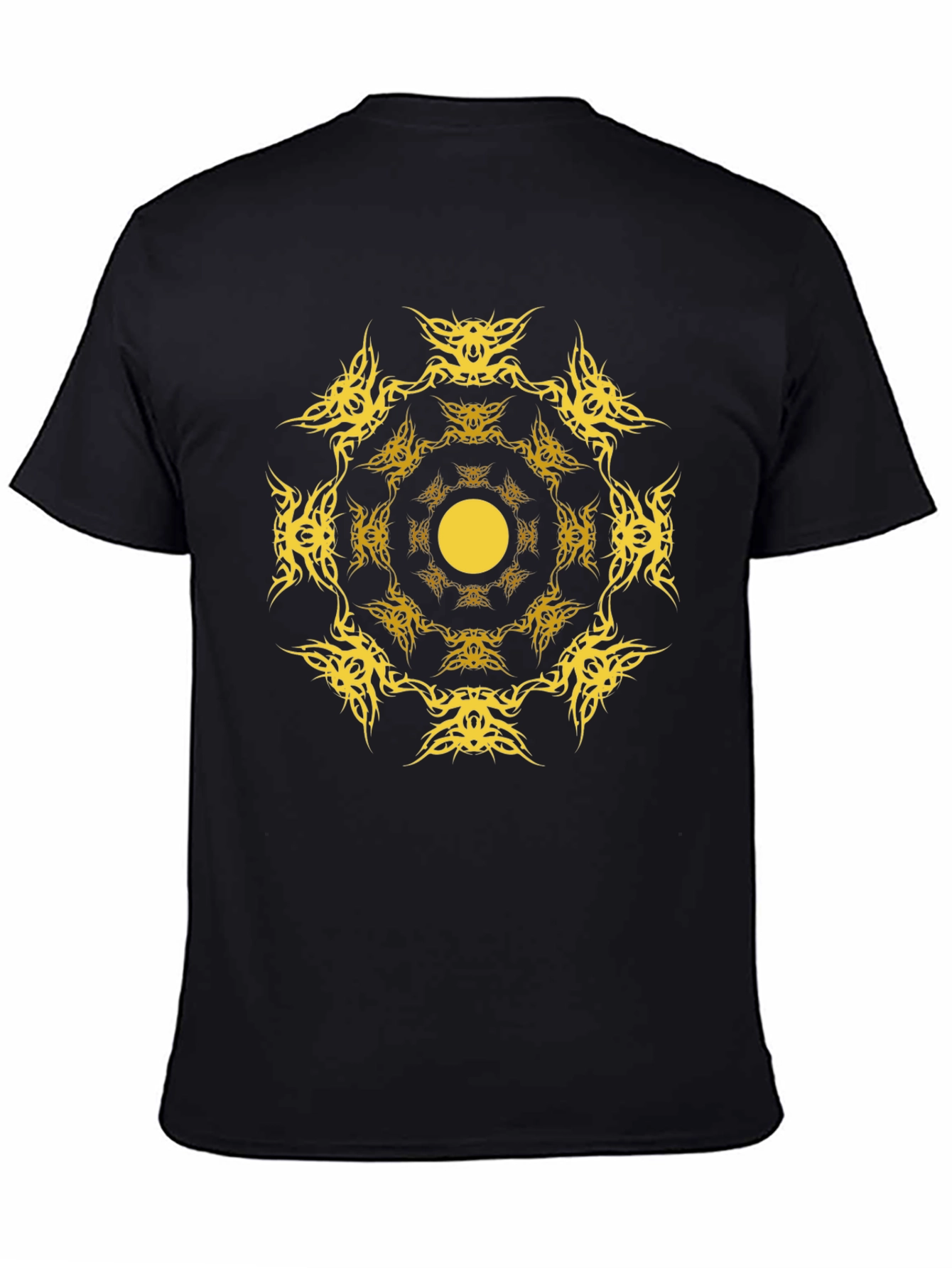 Tribal Sun Graphic Black T-Shirt