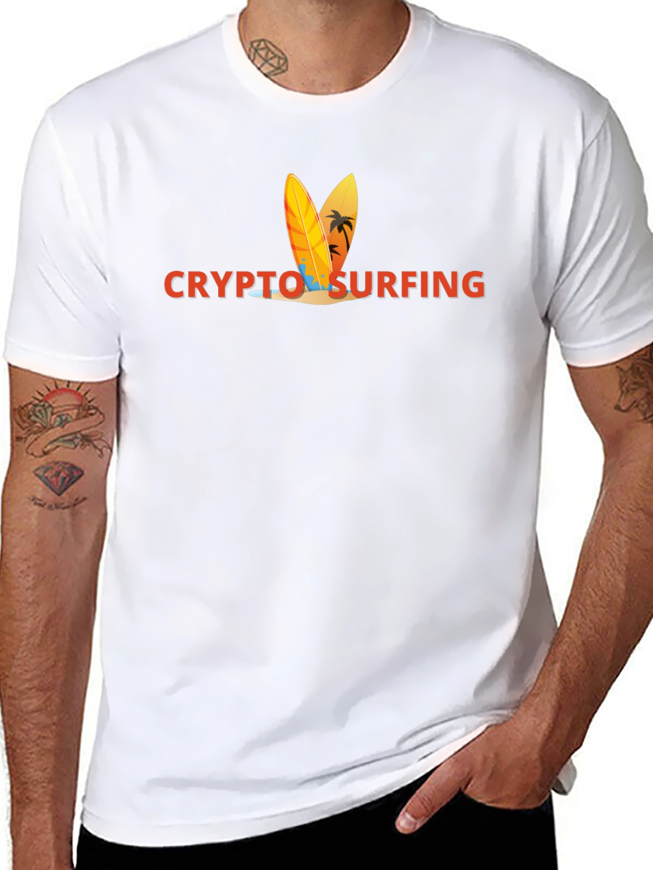 Crypto Surfing Graphic T-Shirt