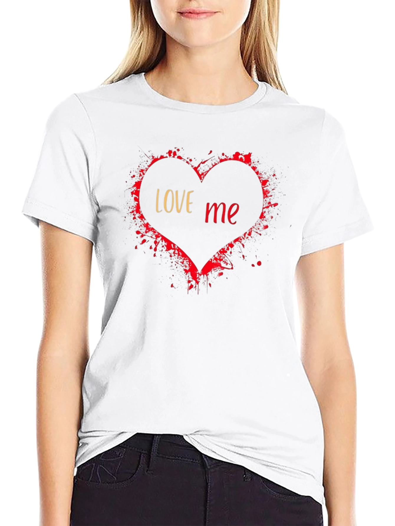 Love Me T-Shirt - Red Heart Valentines Day Tee
