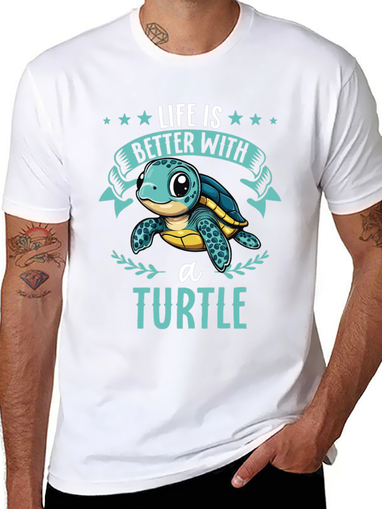 Life is Better with a Turtle Graphic T-Shirt