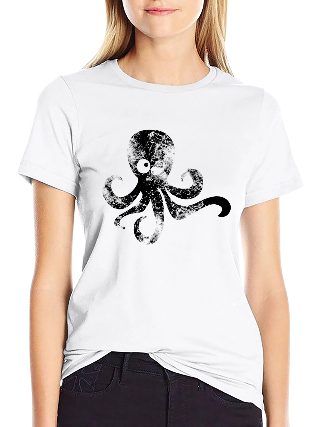 Black Octopus Graphic Tee - Trendy Casual Wear