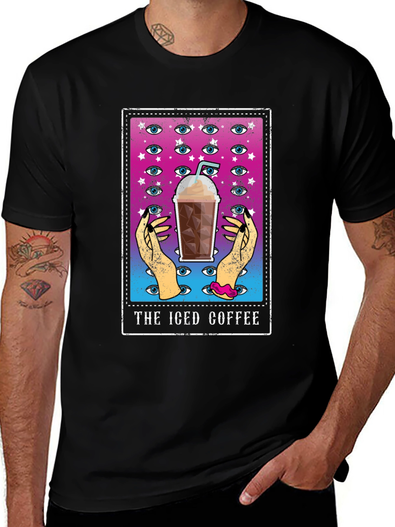 Iced Coffee Tarot Card Graphic Tee
