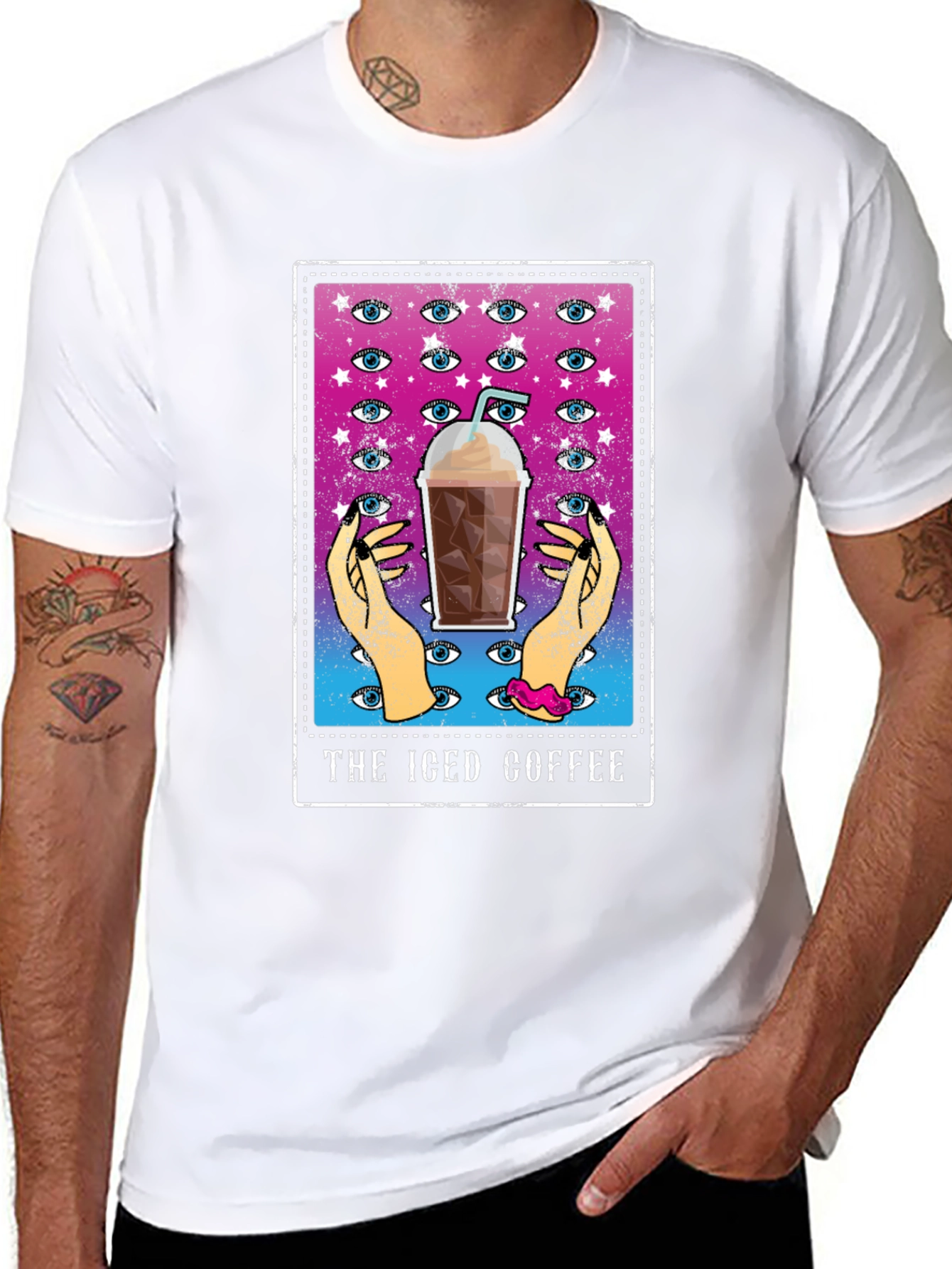 Iced Coffee Tarot Card Graphic Tee