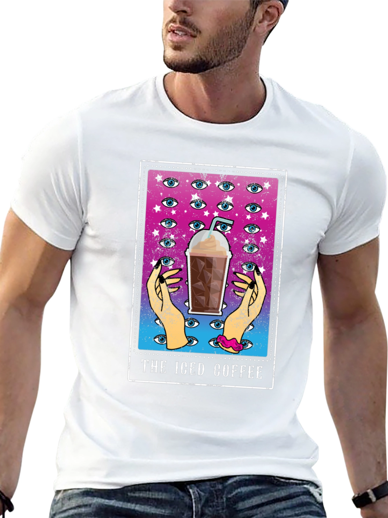 Iced Coffee Tarot Card Graphic Tee