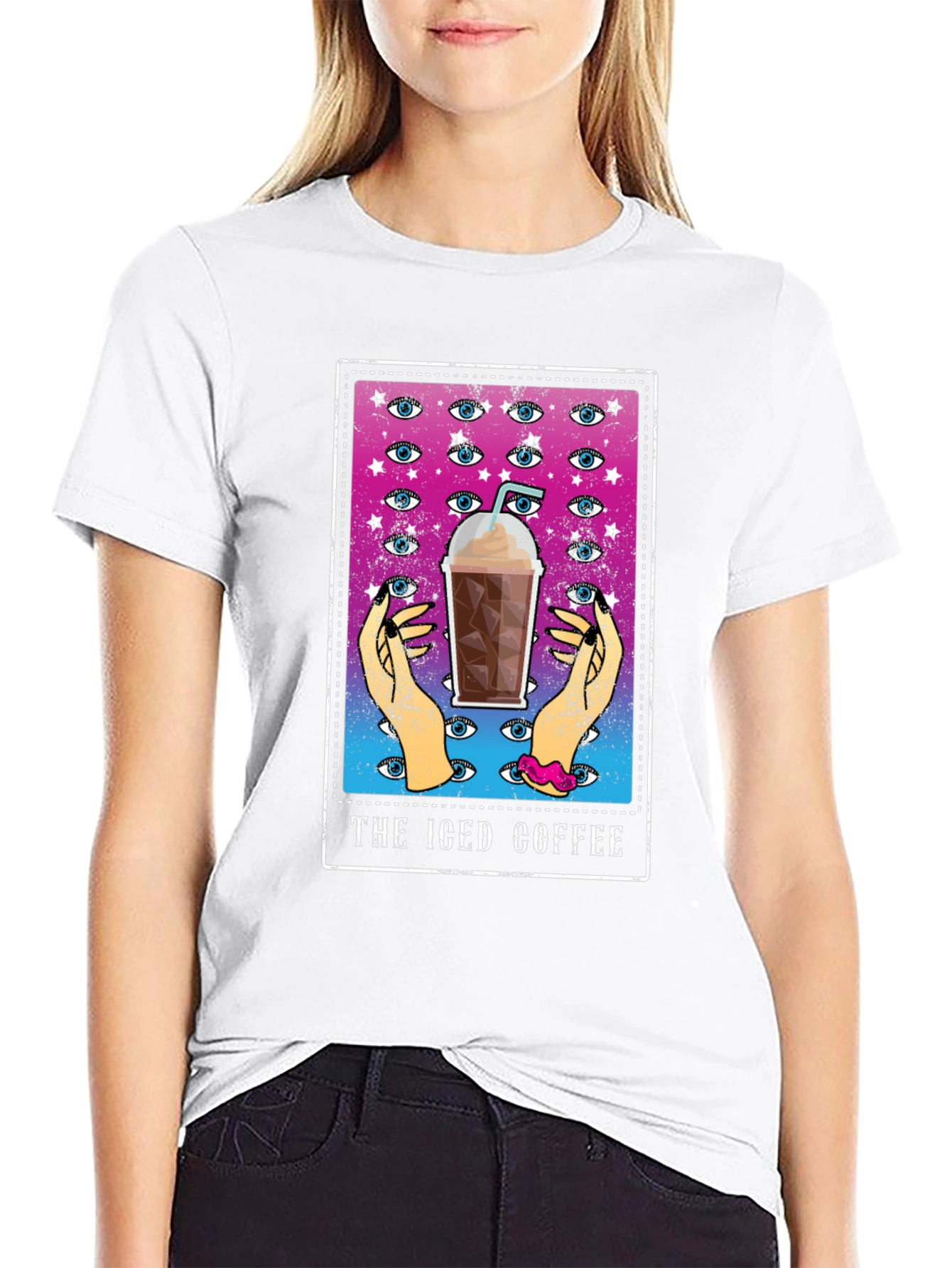 Iced Coffee Tarot Card Graphic Tee