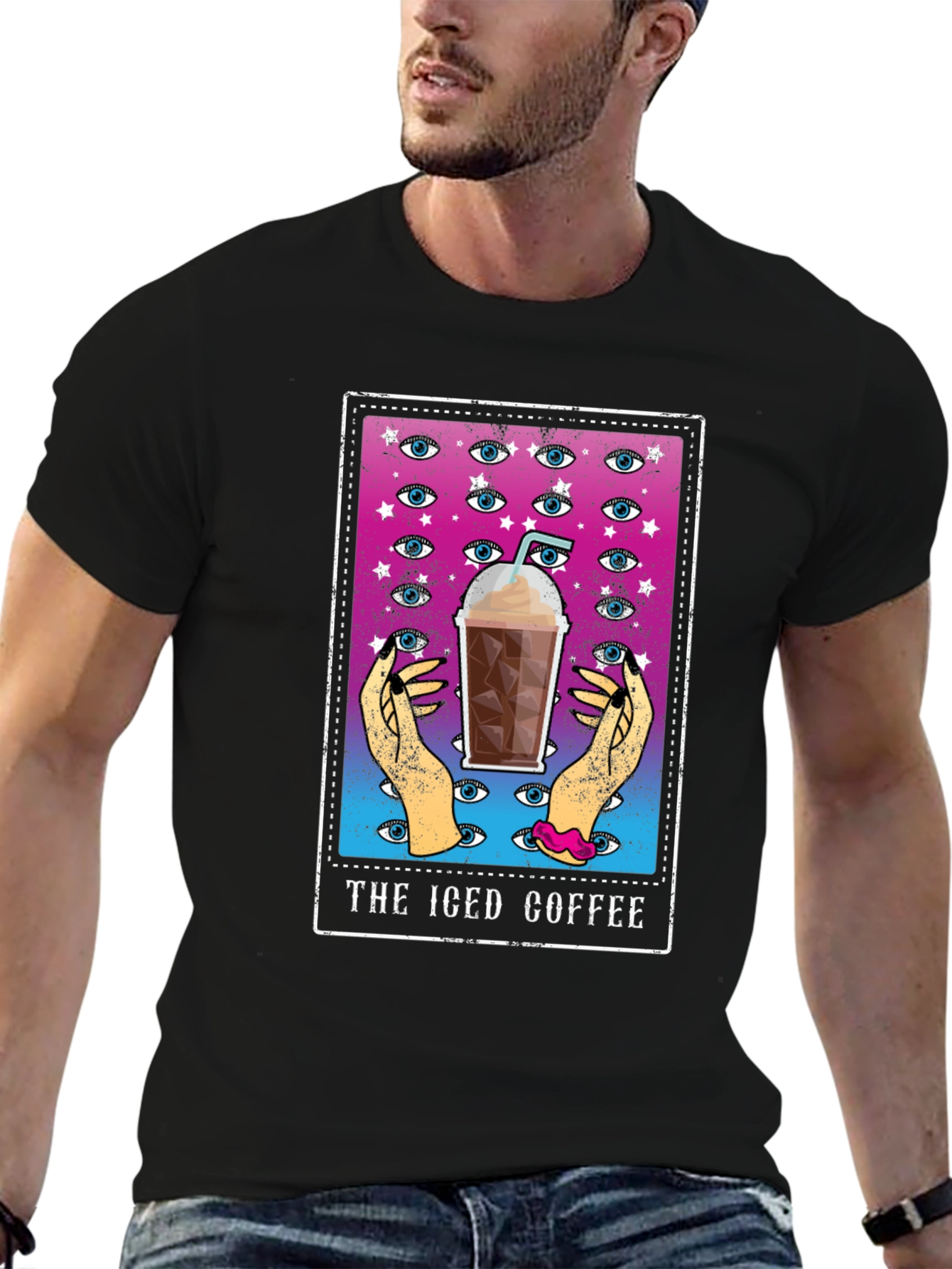 Iced Coffee Tarot Card Graphic Tee