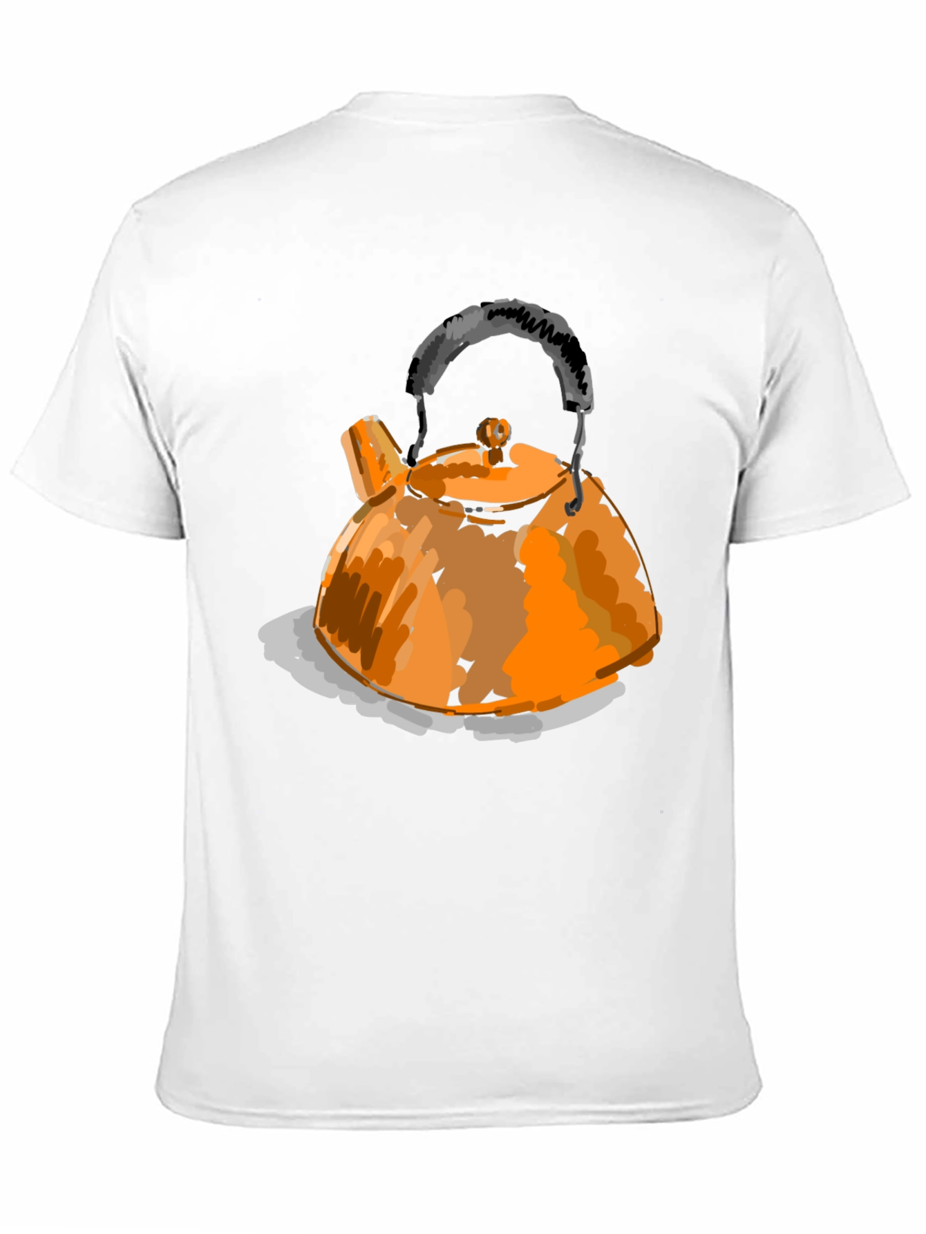 Orange Teapot Graphic T-Shirt