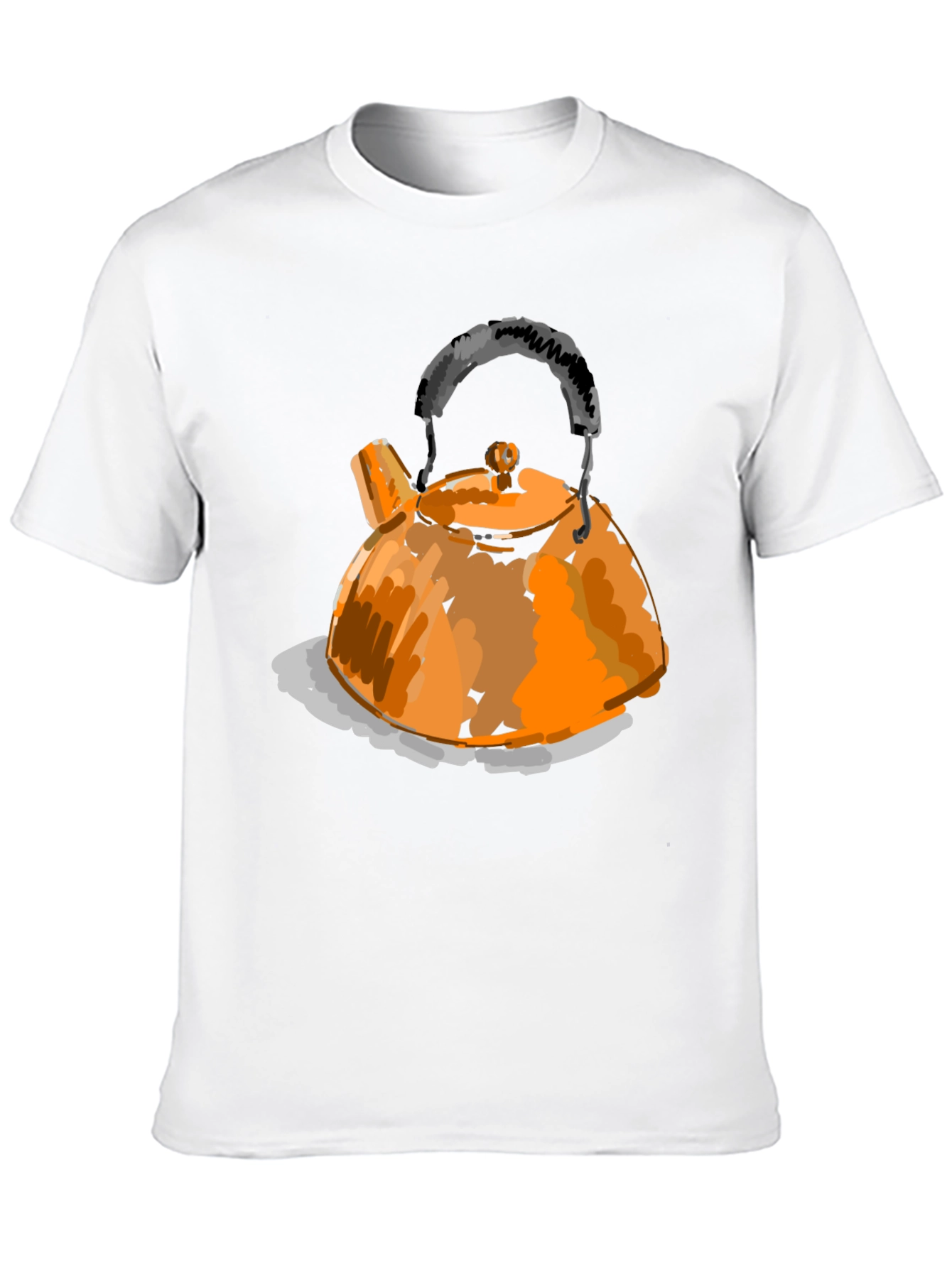 Orange Teapot Graphic T-Shirt