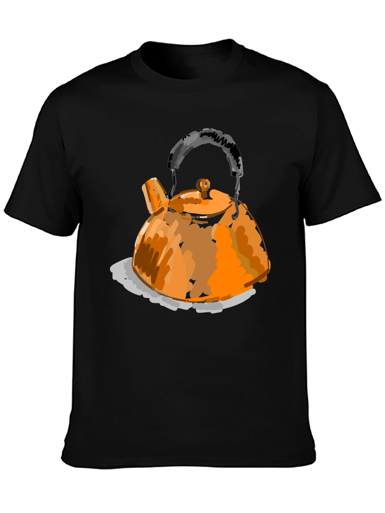 Orange Teapot Graphic T-Shirt