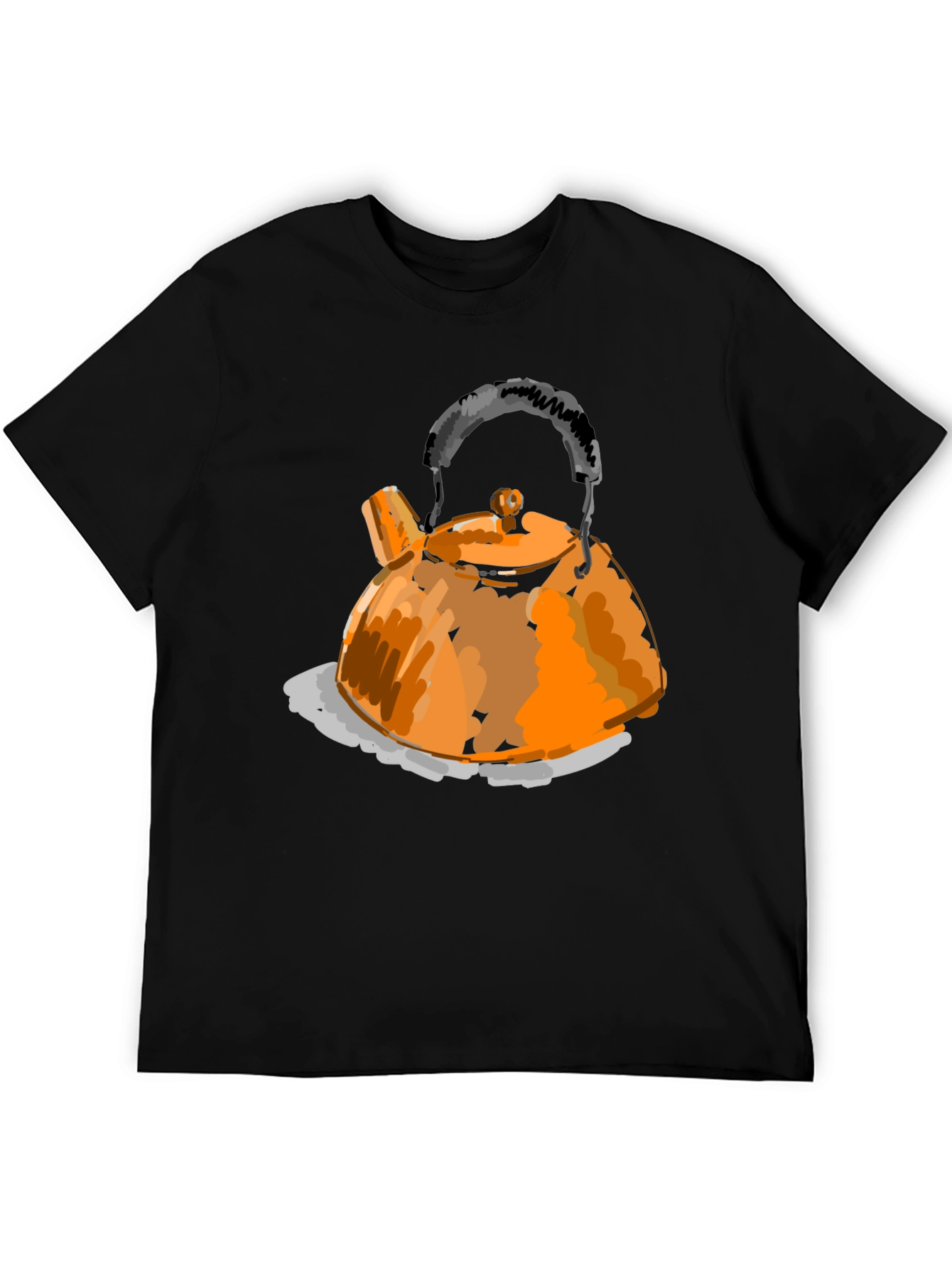 Orange Teapot Graphic T-Shirt
