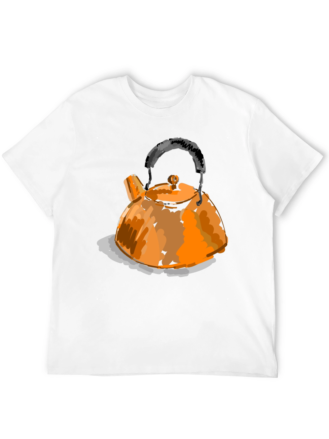 Orange Teapot Graphic T-Shirt